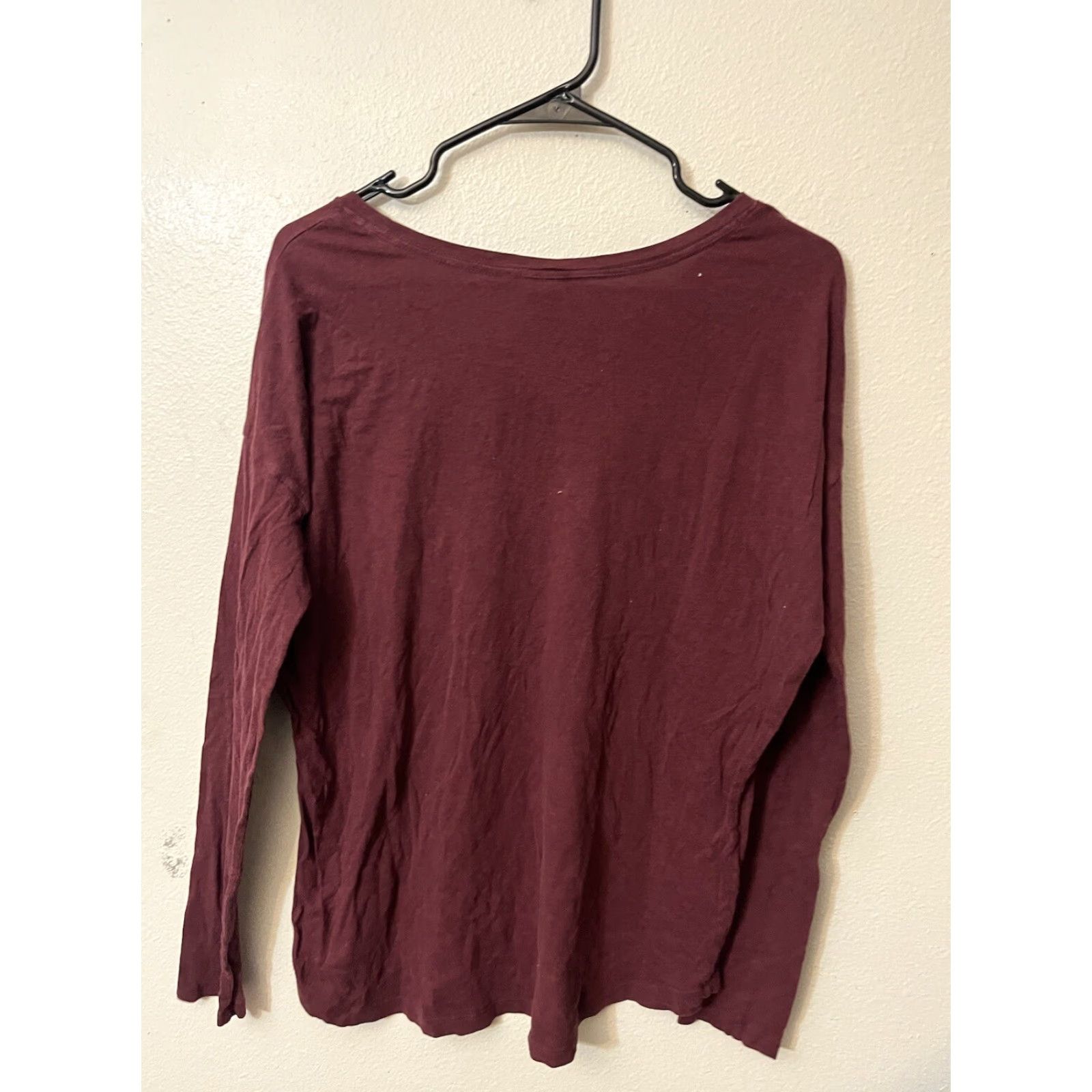 Pinko VINTAGE PINK Victoria's Secret Logo Long Sleeve Campus T-Shirt Women's Medium Maroon 90s Concert Theme Mens/Boys? Size M / US 6-8 / IT 42-44 - 2 Thumbnail