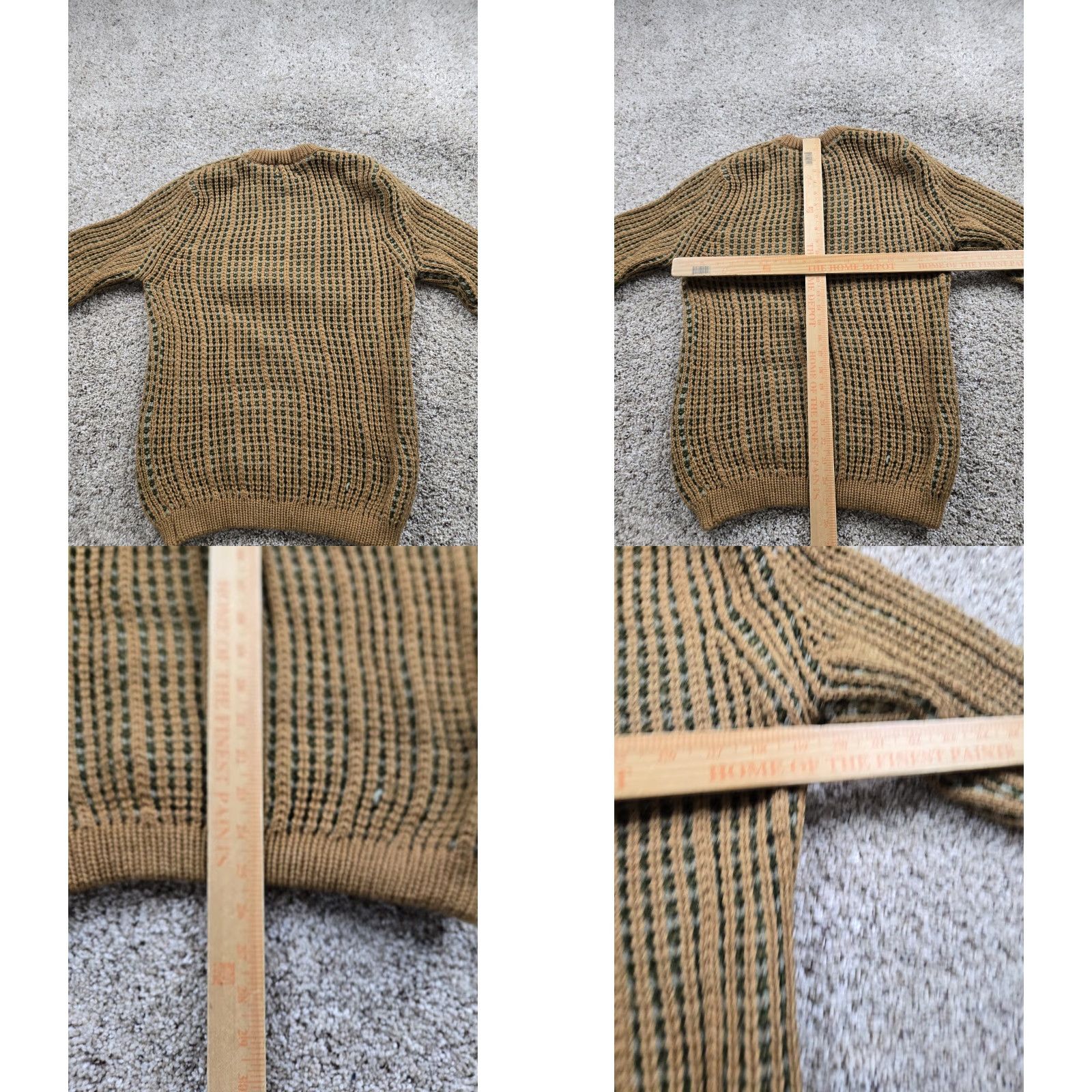 Vintage VINTAGE The Inn Shop Sweater Medium Brown Waffle Knit Scotland 100% Wool 70s Size US M / EU 48-50 / 2 - 8 Thumbnail