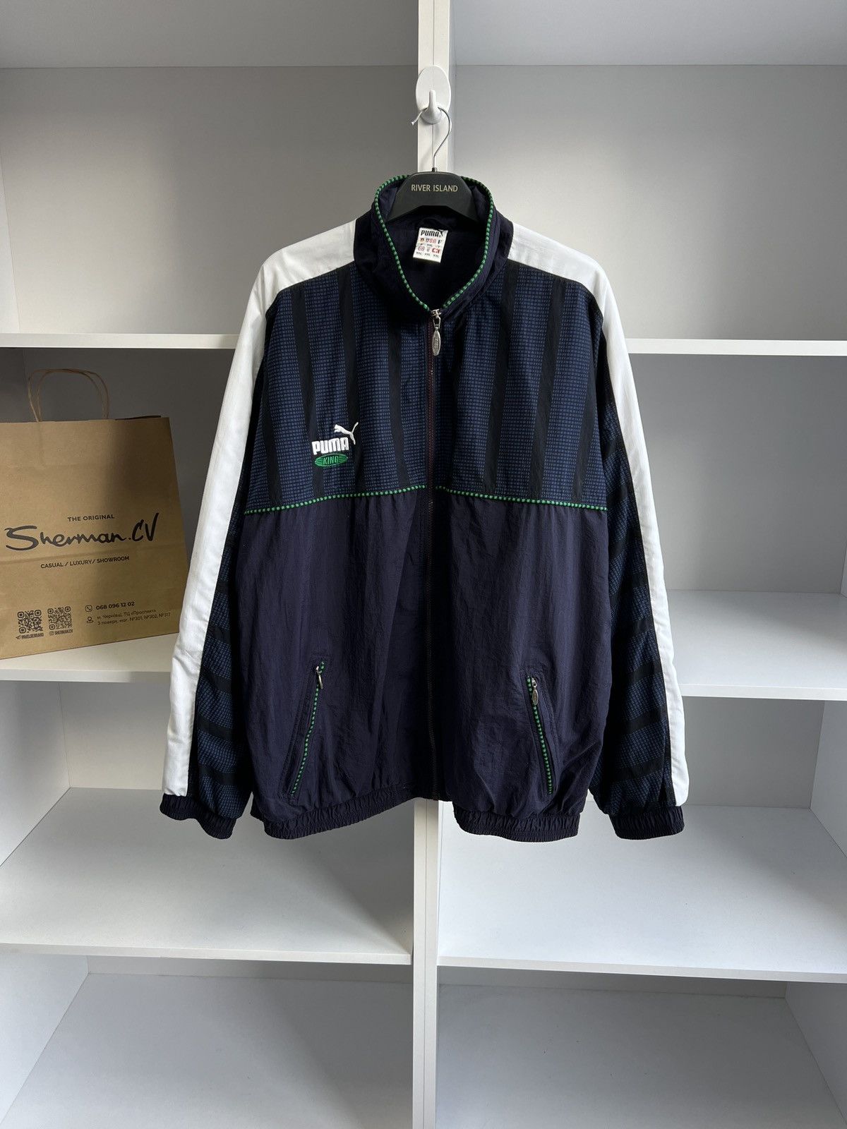 Puma × Vintage Vintage Puma Y2k Streetwear Denim Navy Suit Size US XXL / EU 58 / 5 - 2 Thumbnail