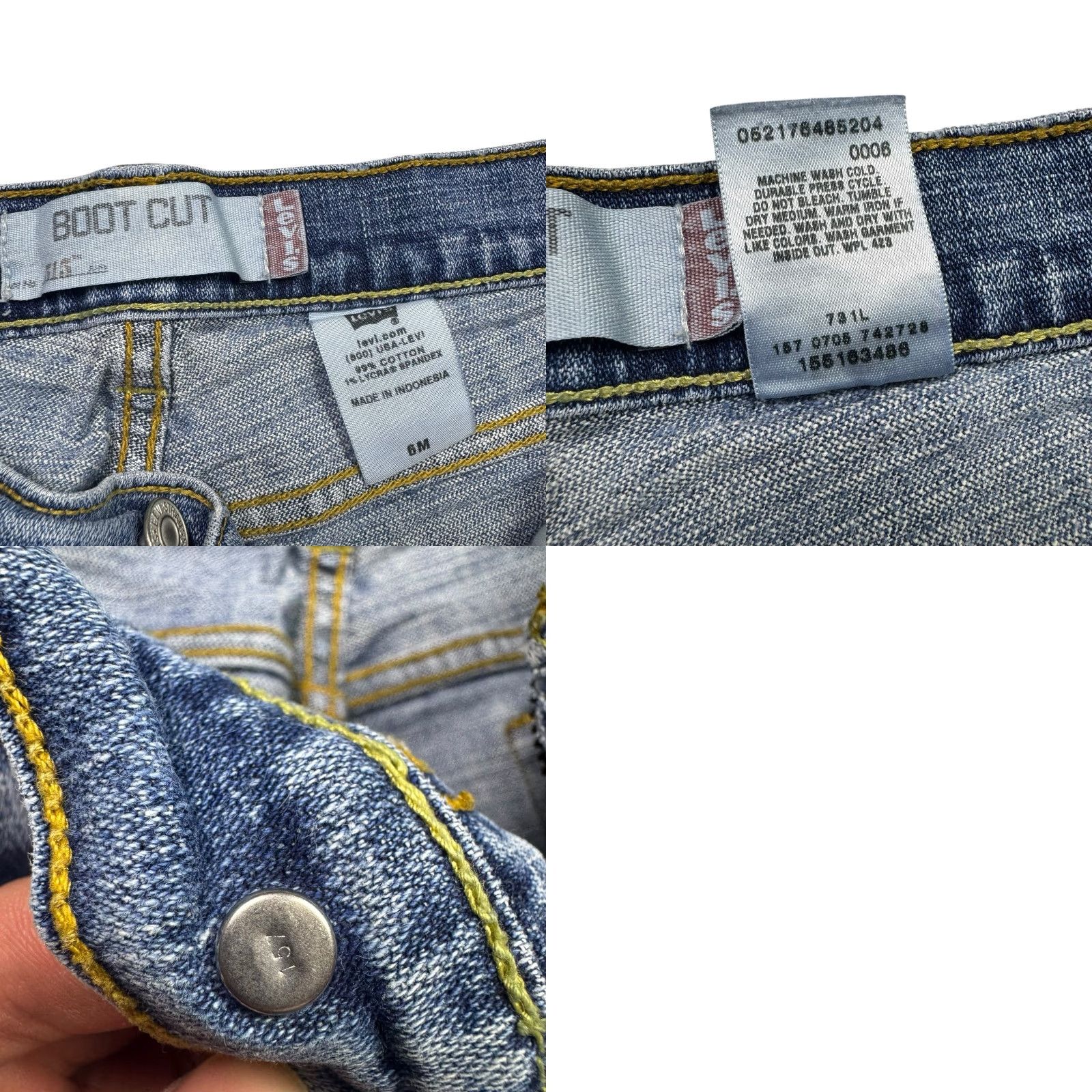 Levi's VINTAGE Levi's 515 Jeans Womens 6M 30x30 Bootcut Midrise Blue Denim 30 in Inseam Womens Boys Girls Mens Size 28" / US 6 / IT 42 - 8 Thumbnail