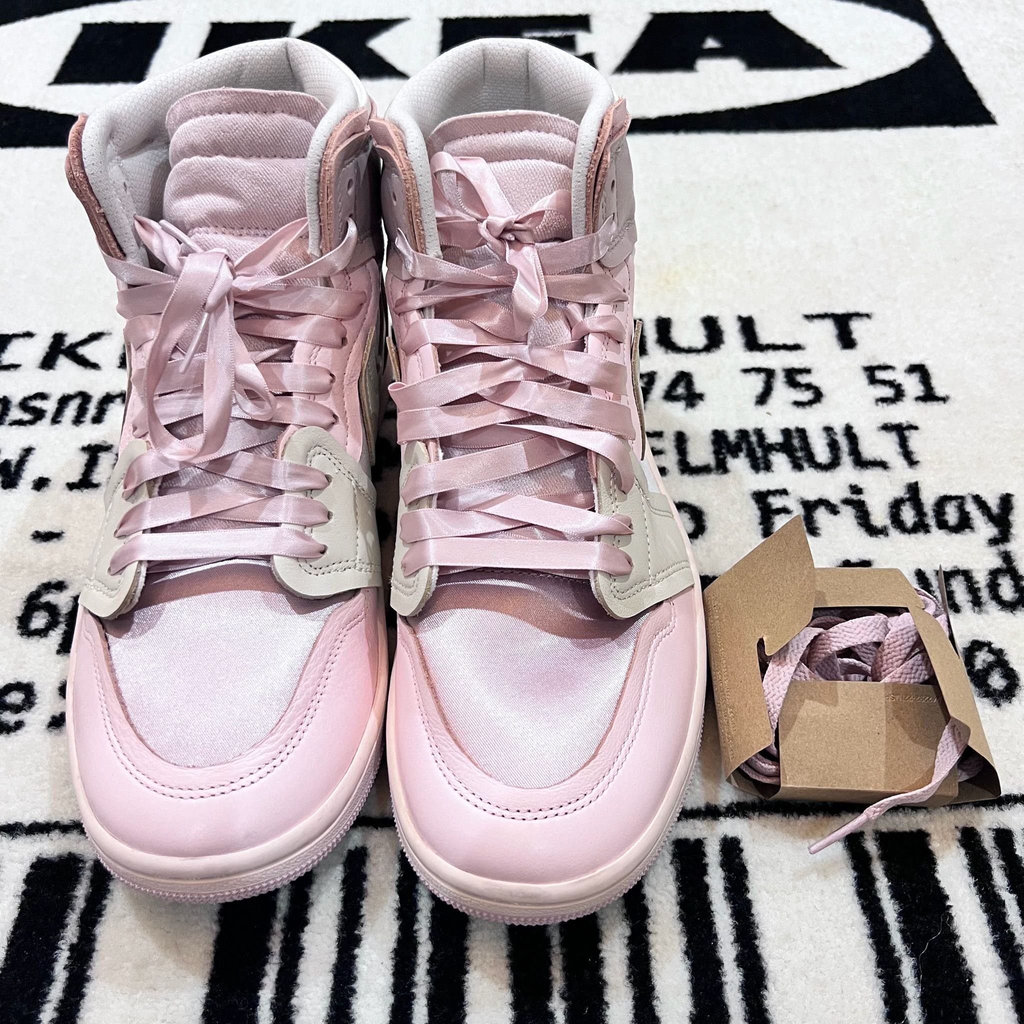 Nike Air Jordan 1 Method of Make High Top Oxford Satin Sneakers Size US 10.5 / IT 40.5 - 6 Thumbnail