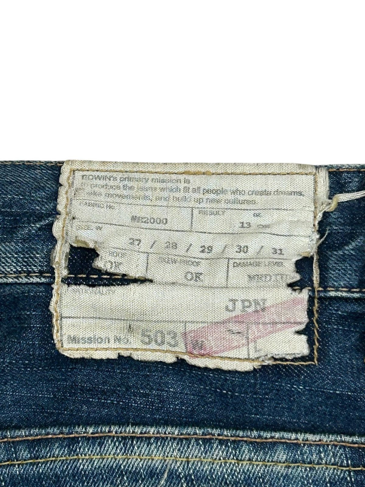 Tornado Mart 90s Flared Edwin 503 Japan Blue Way Unisex Size US 33 - 13 Thumbnail