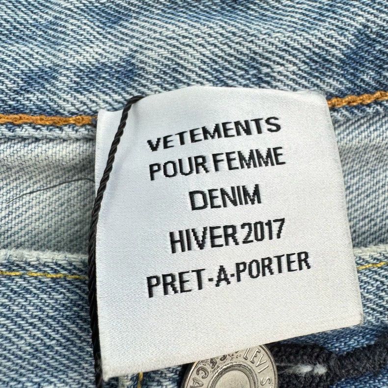 Vetements Vetements SizeS Distressed washed denim long pants Size US 28 / EU 44 - 5 Thumbnail