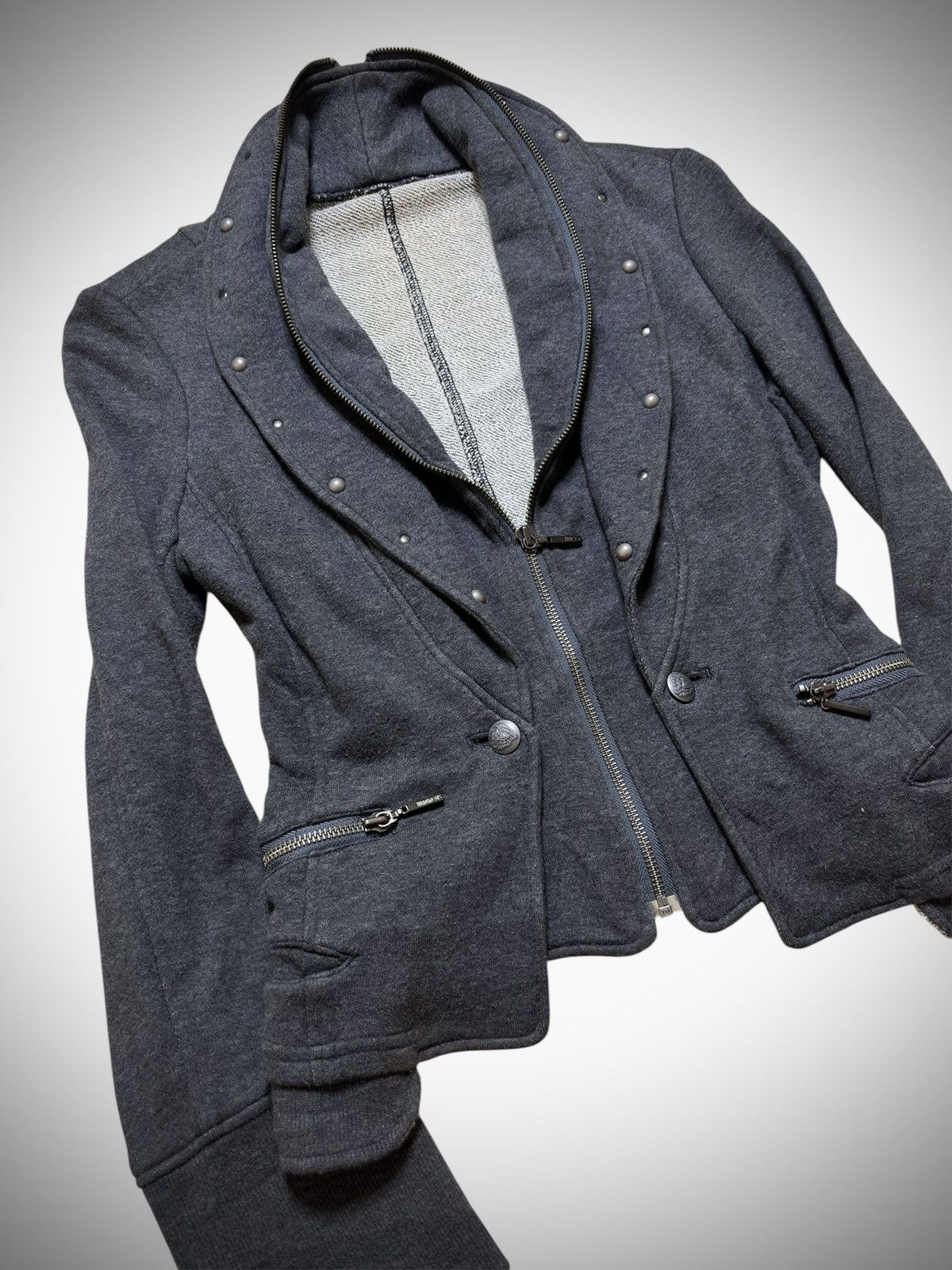 Japanese Brand 2000’s Hiroko Koshino - Japanese Archive’s Punk Style Blazer Size M / US 6-8 / IT 42-44 - 2 Thumbnail