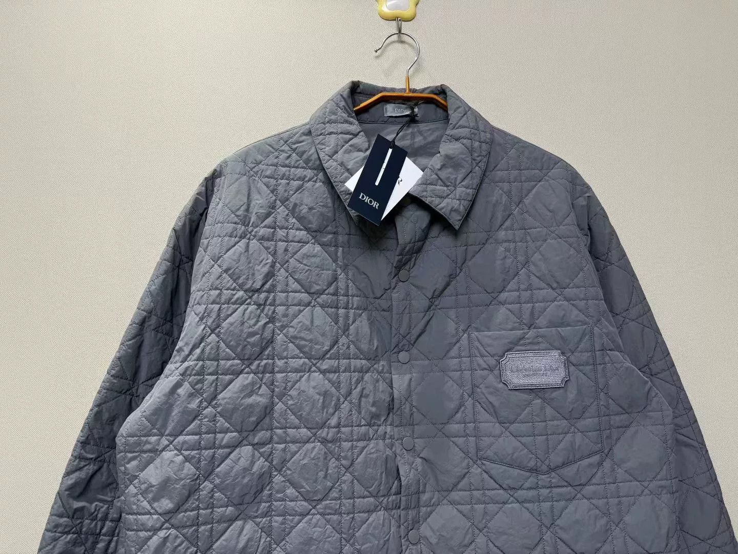 Dior dior gray embroidered logo cotton jacket Size US L / EU 52-54 / 3 - 2 Thumbnail