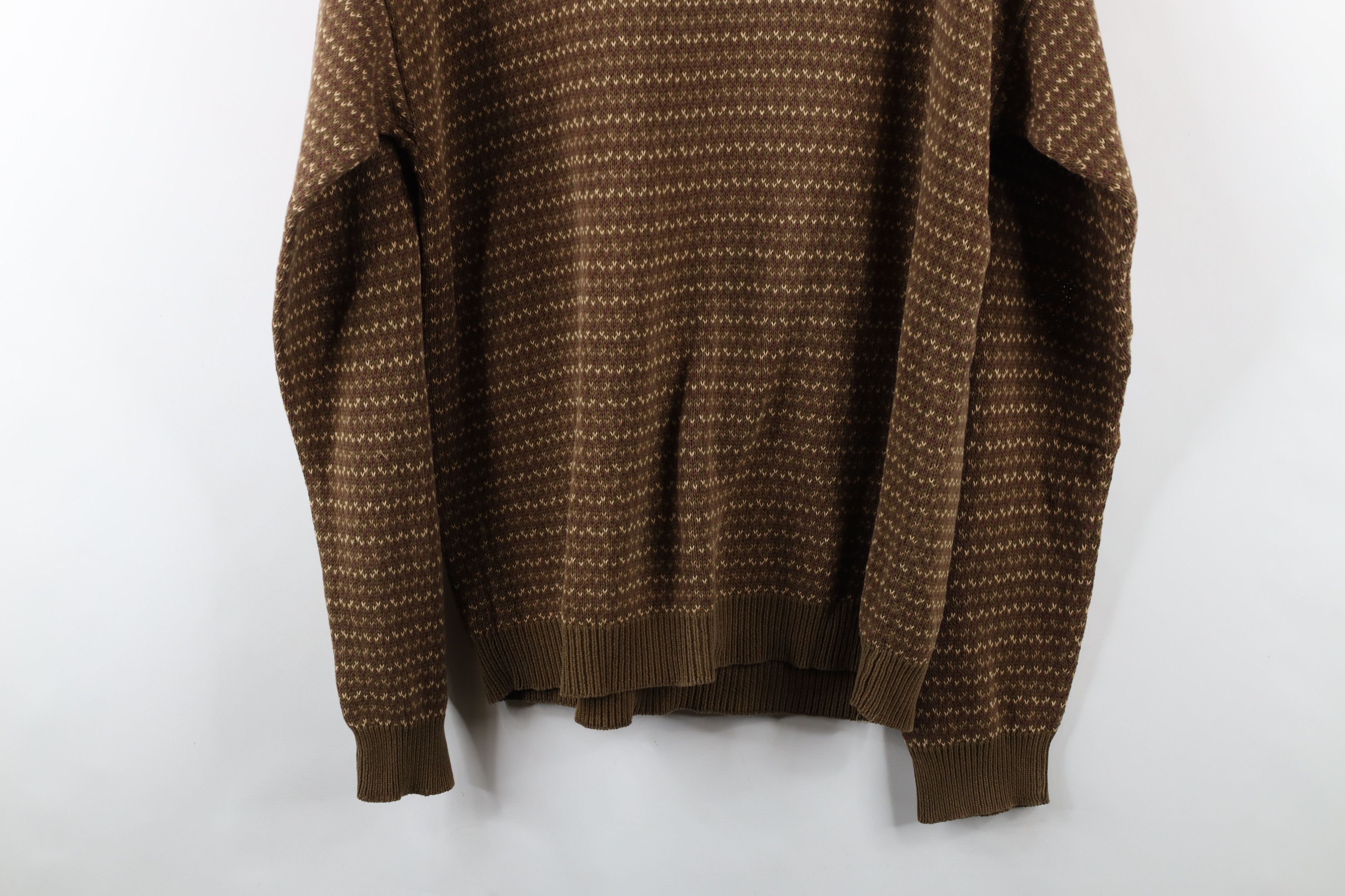 Vintage Vintage 90s Streetwear Faded Earth Tone Knit V-Neck Sweater Size US M / EU 48-50 / 2 - 10 Thumbnail