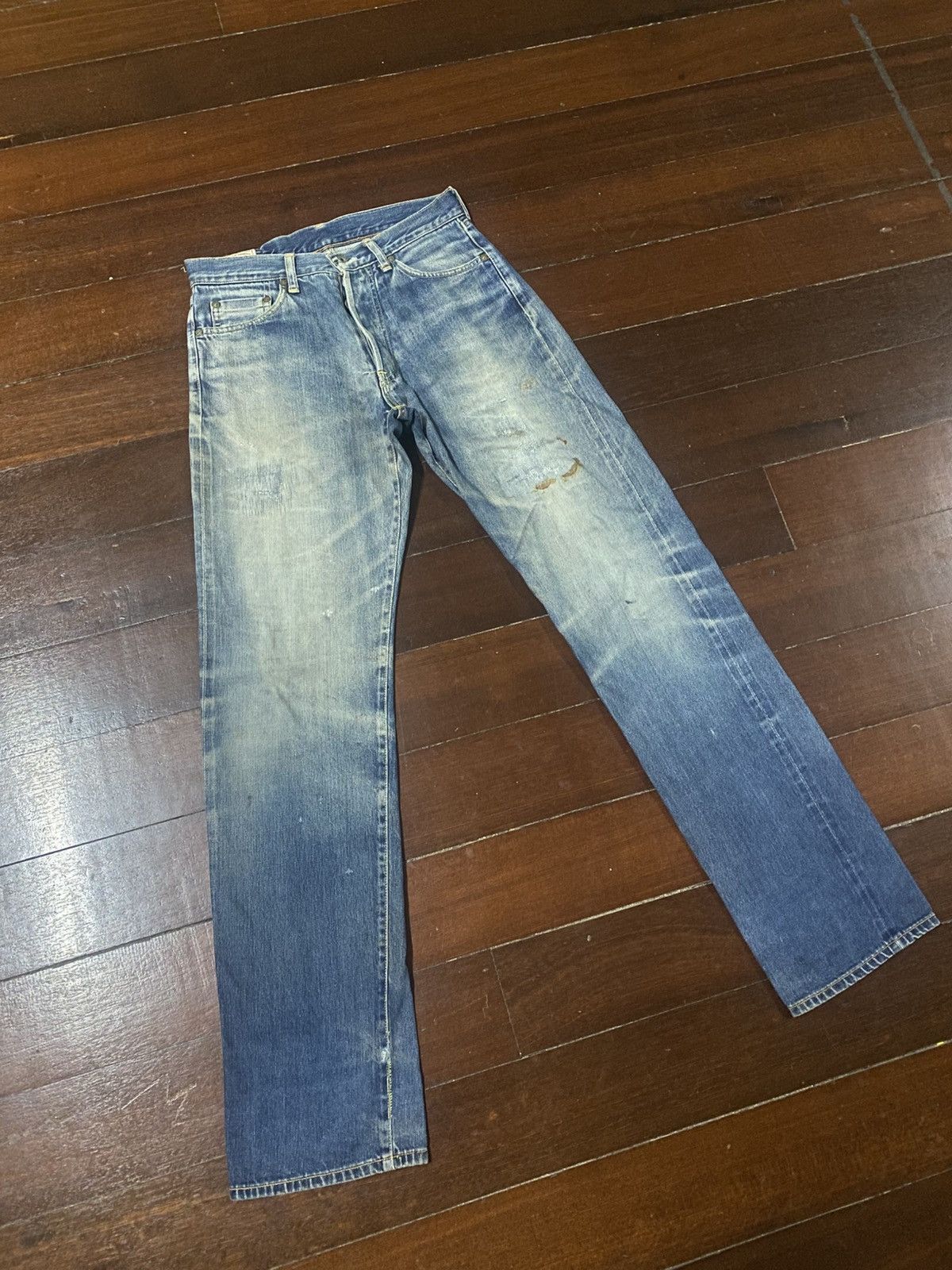 Burgus Plus Vintage Burgus Plus Hinoya Co Distressed mud wash Selvedge Size US 30 / EU 46 - 2 Thumbnail