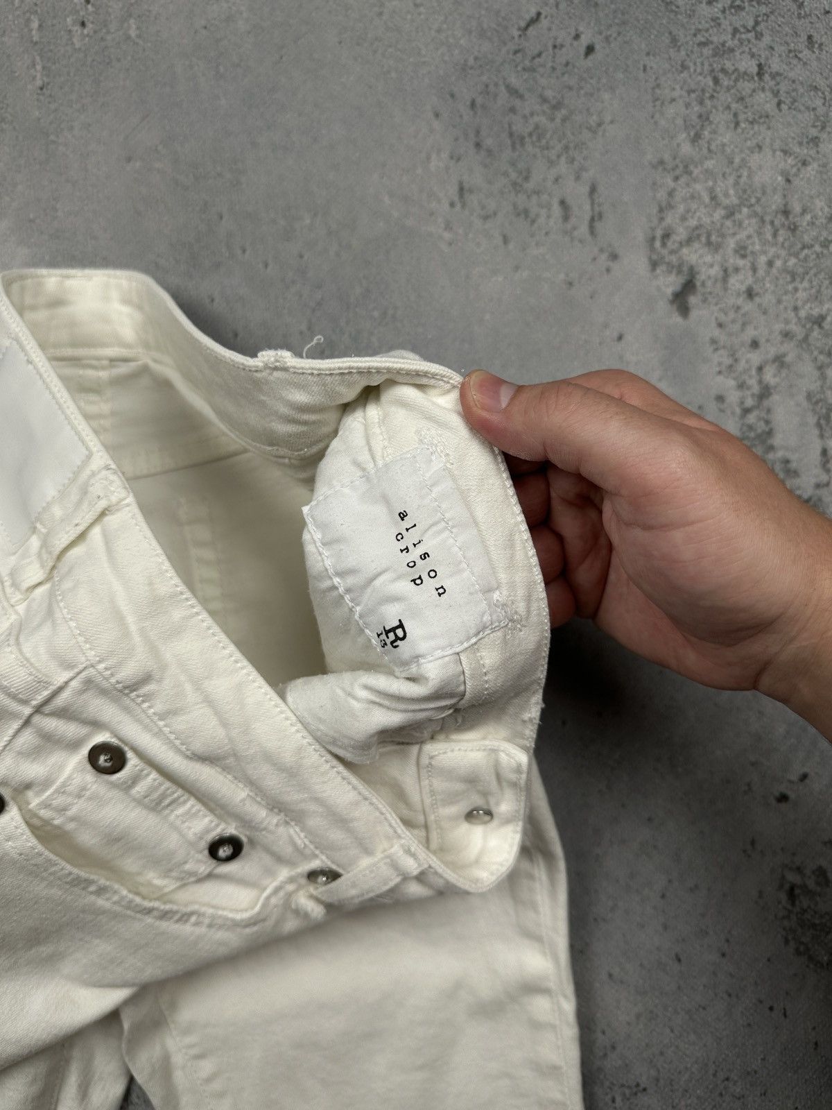R13 R13 Alison Crop Jeans White Riot Size 28 Made in Italy Lux Size 28" / US 6 / IT 42 - 13 Thumbnail