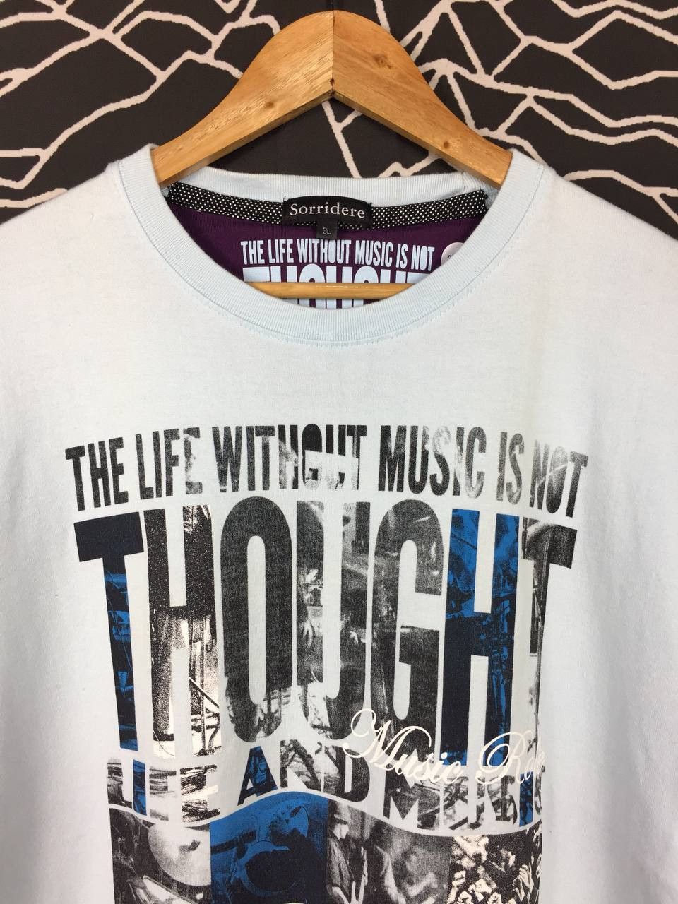 Japanese Brand × Vintage SORRIDERE Music Role The Life Without Music Tee Size US XL / EU 56 / 4 - 3 Thumbnail