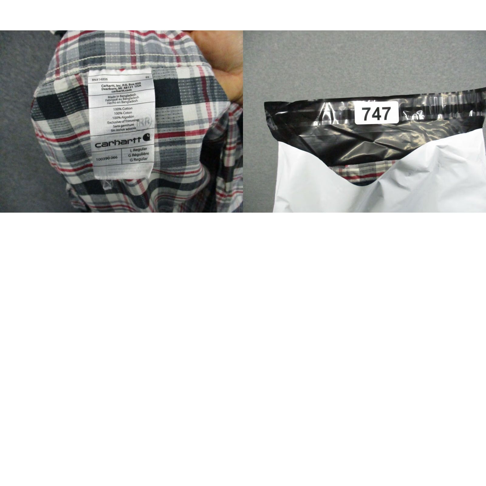 Carhartt Carhartt Relaxed Fit Mens Large L Red Plaid Short Sleeve Button-Up Shirt Size US L / EU 52-54 / 3 - 8 Thumbnail