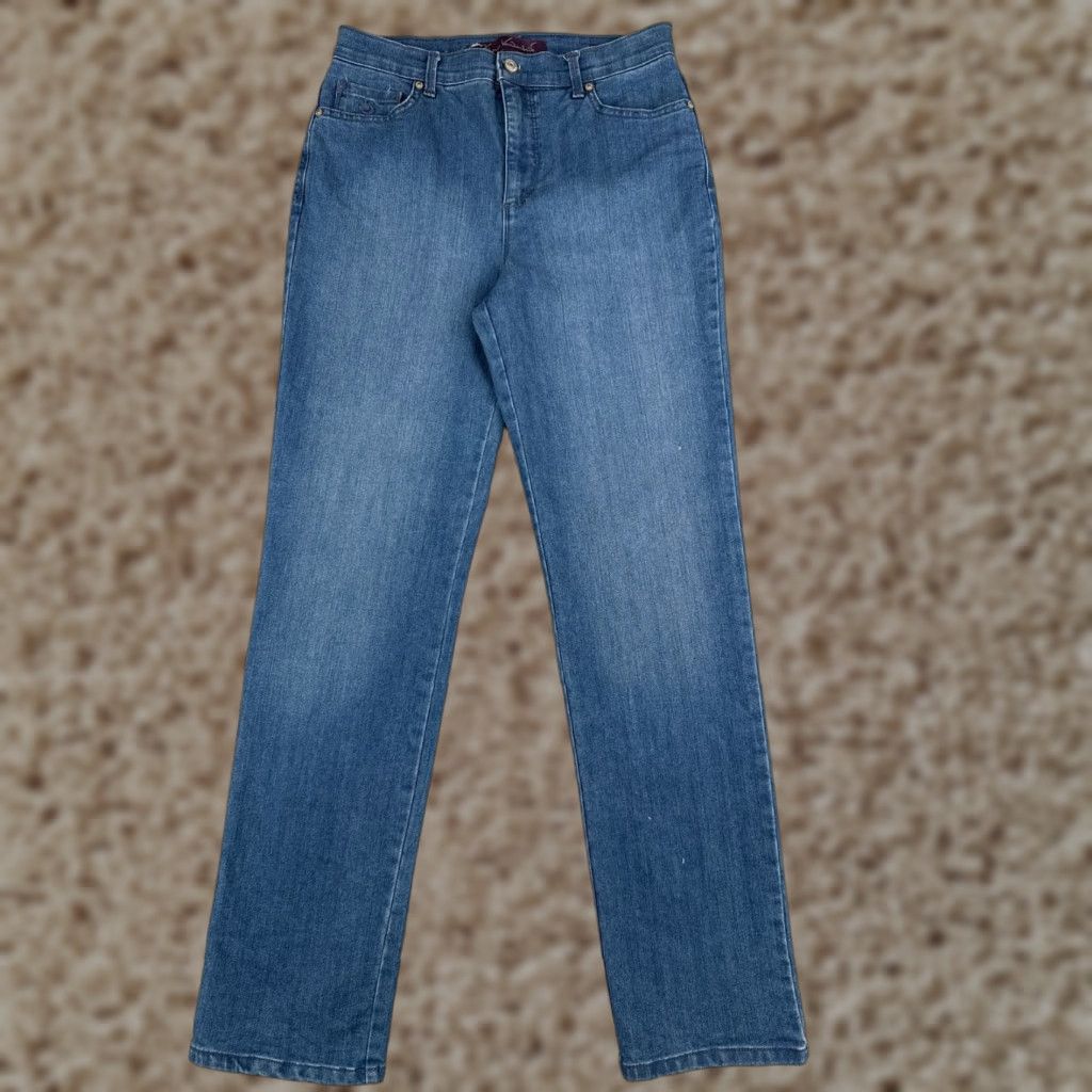 Gloria Vanderbilt Gloria Vanderbilt Jeans Womens 6 Blue Denim Amanda Straight Leg High Rise 28x31 Size 28" / US 6 / IT 42 - 1 Thumbnail