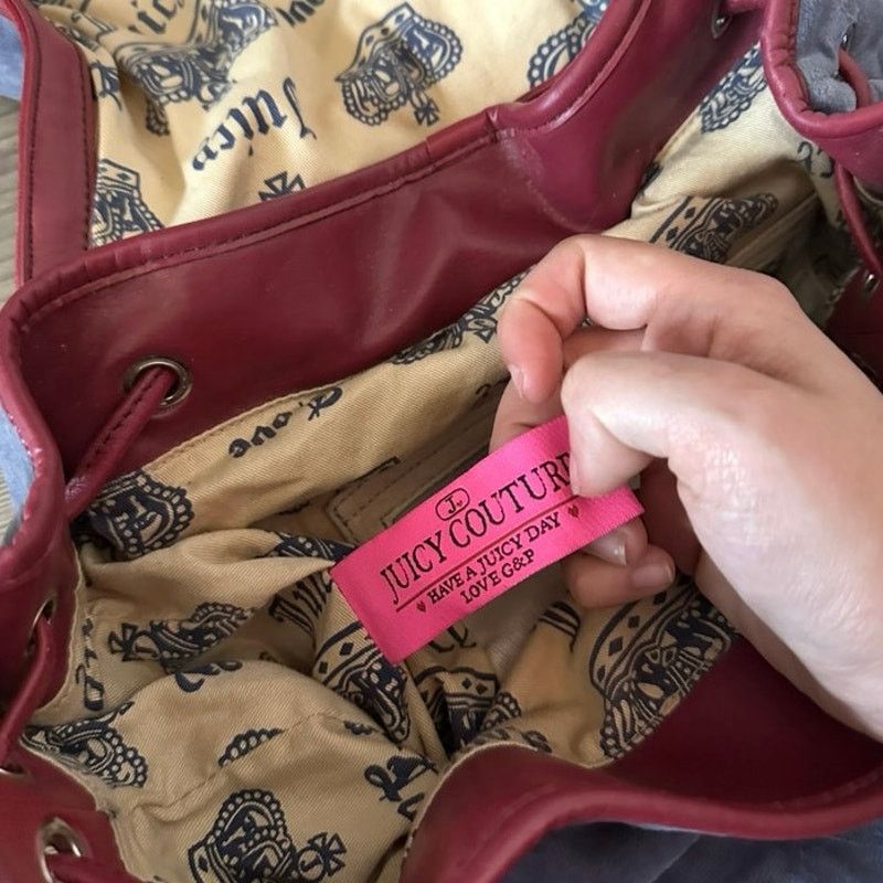 Juicy Couture juicy couture university burgundy purple velourrare backpack Size ONE SIZE - 5 Thumbnail