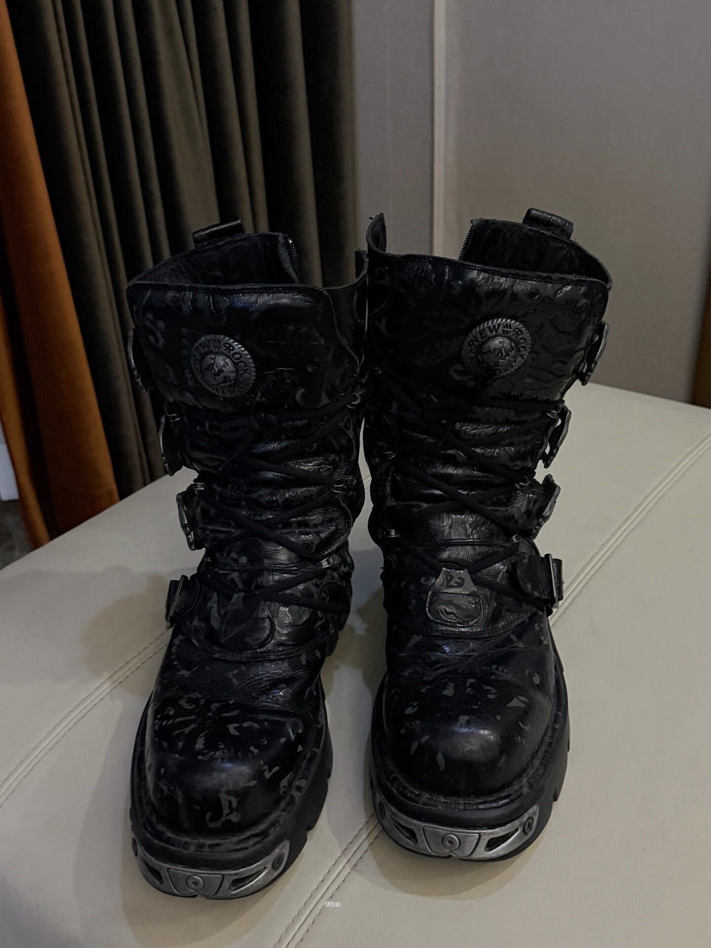 New Rock Rock Rock Metal Motorcycle Boots Size US 10 / EU 43 - 2 Thumbnail