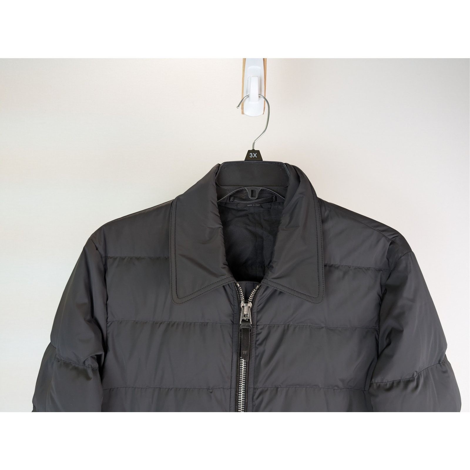 Tom Ford o1rshd1 CC20 Fit Leather-Trimmed Quilted Shell Down Jacket Size US M / EU 48-50 / 2 - 3 Thumbnail