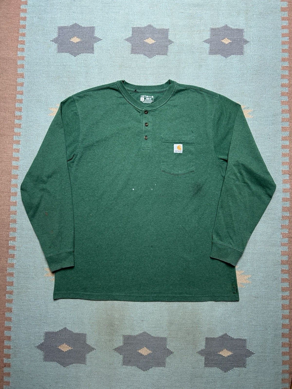 Carhartt Carhartt henley t shirt loose fit blank distressed adult XL Size US XL / EU 56 / 4 - 1 Thumbnail