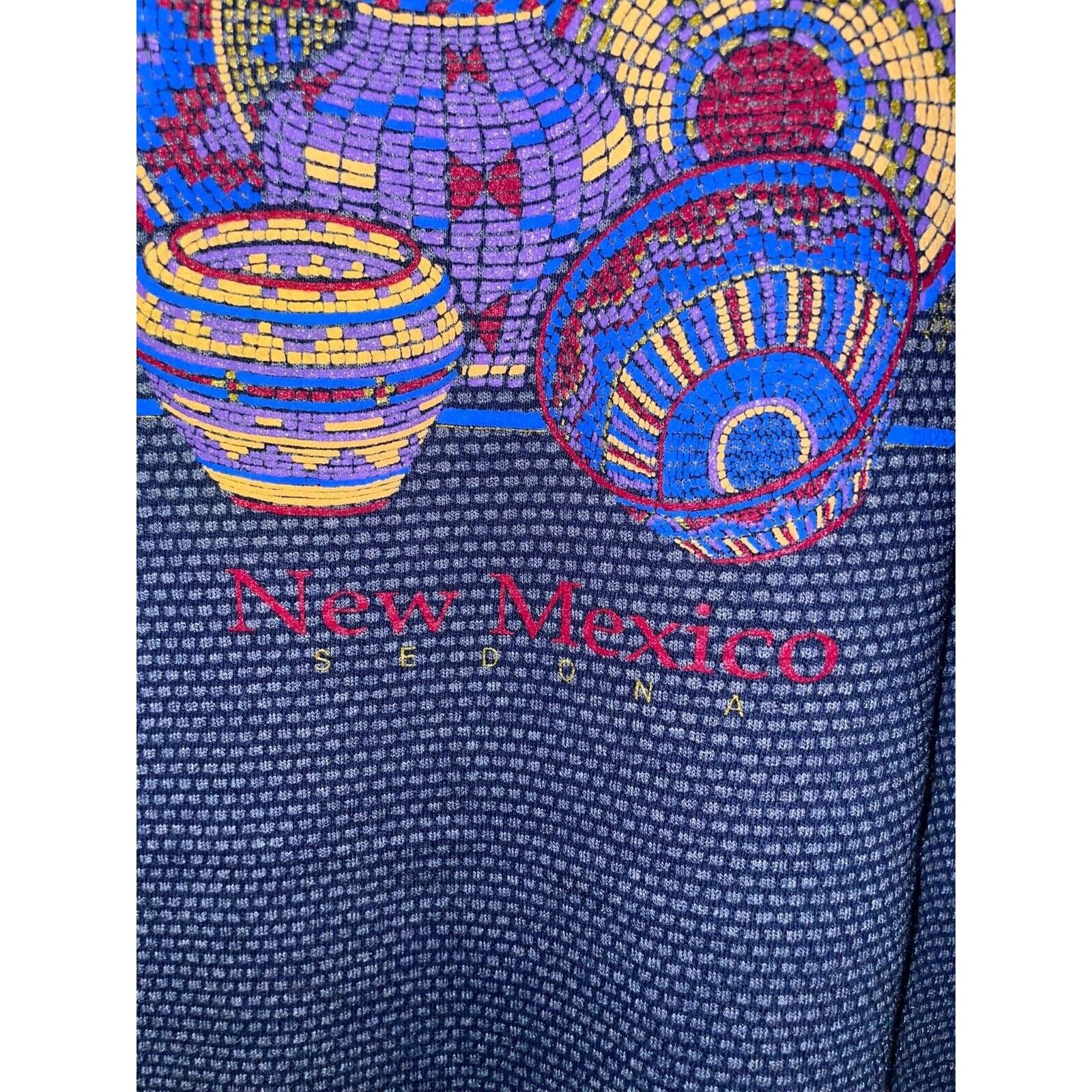 Vintage Vintage New Mexico Sedona Shirt NM Graphic Blue Tee 80s L Size US L / EU 52-54 / 3 - 5 Thumbnail