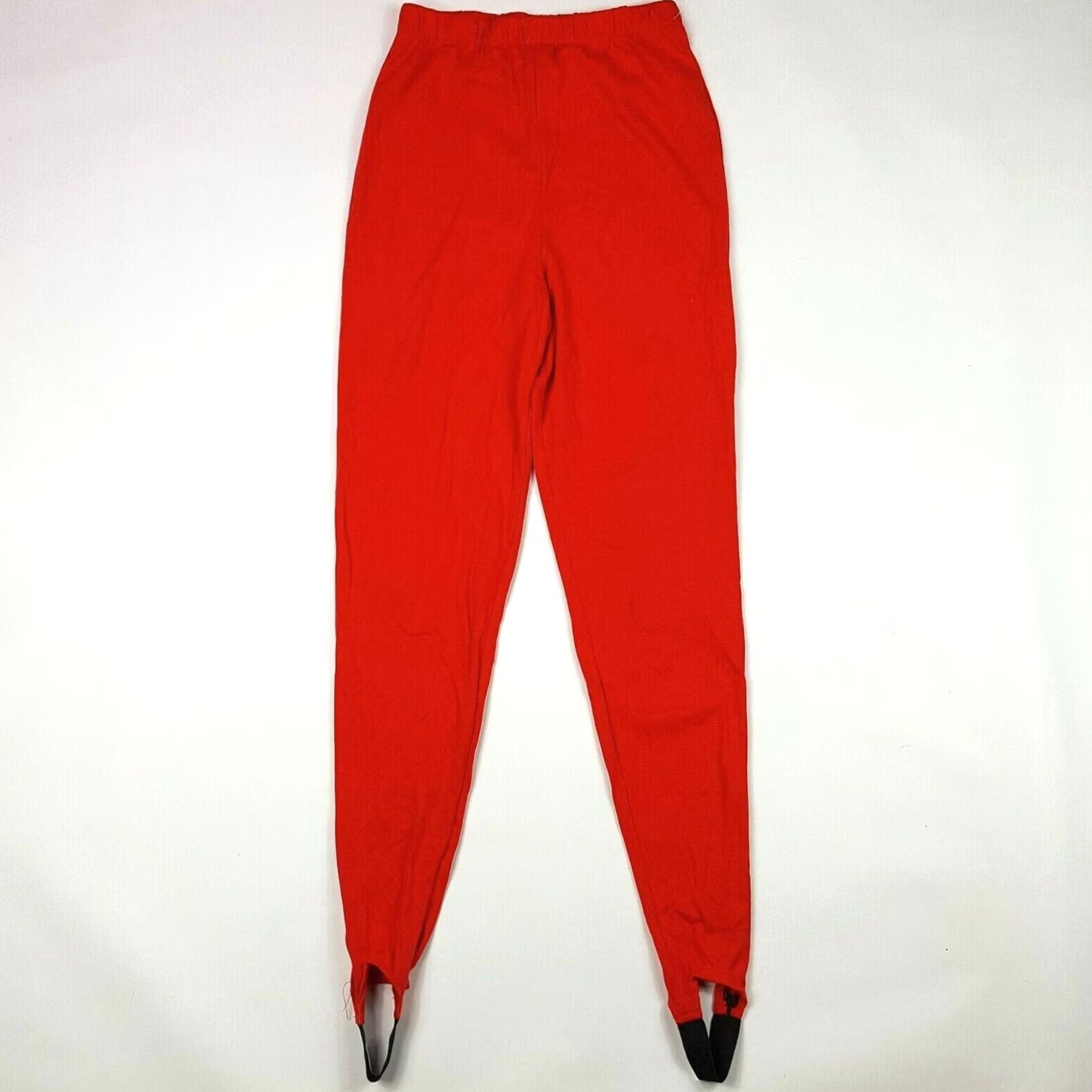 Vintage VTG 80s API Red Stretch Women's Size L Strap Riding Athletic Leggings Shirt? Size 36" / US 14 / IT 50 - 2 Thumbnail