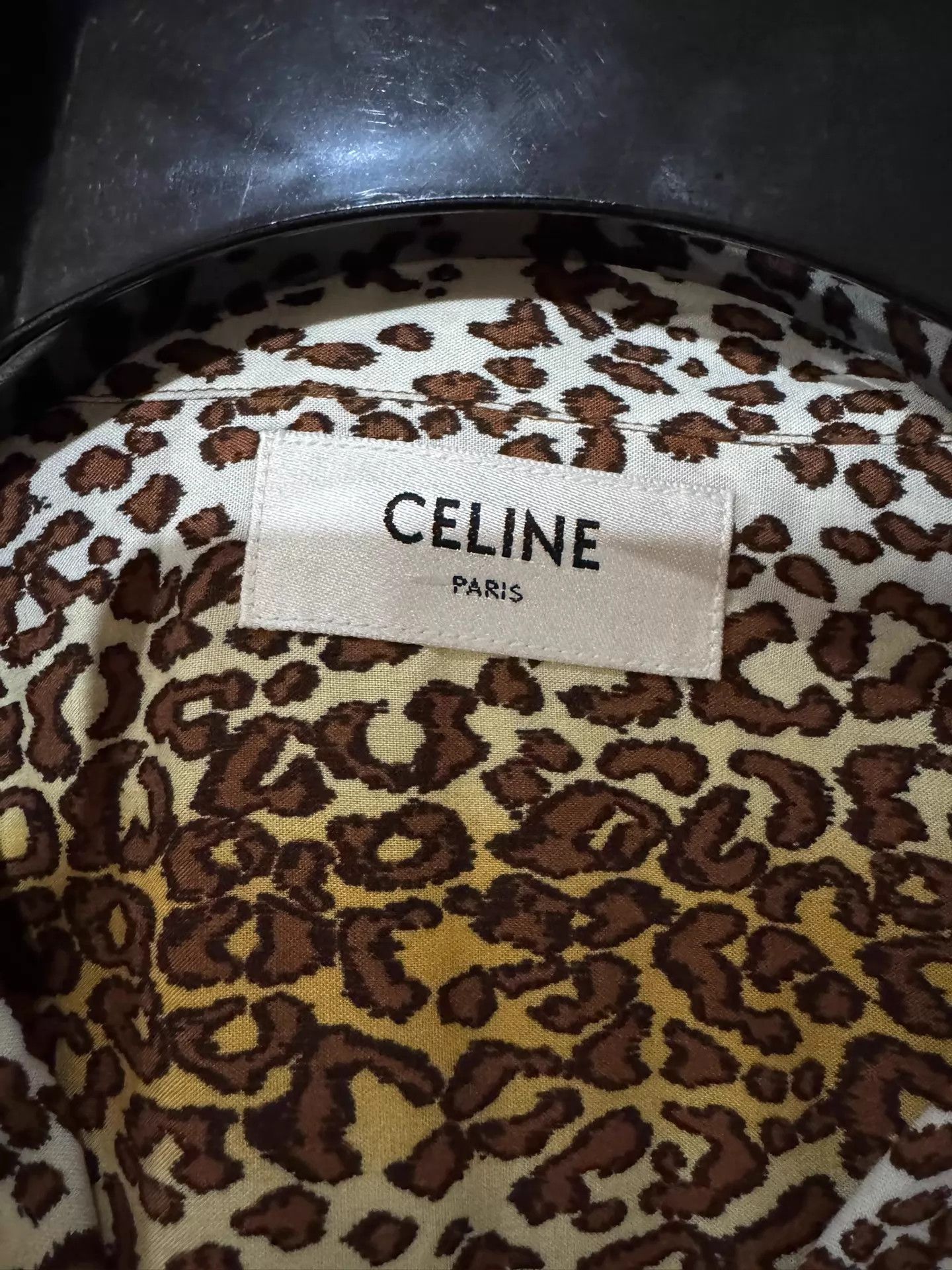 Celine Celine Hedi Gradient Leopard Print SS Shirt 40 EU M Size US M / EU 48-50 / 2 - 6 Thumbnail