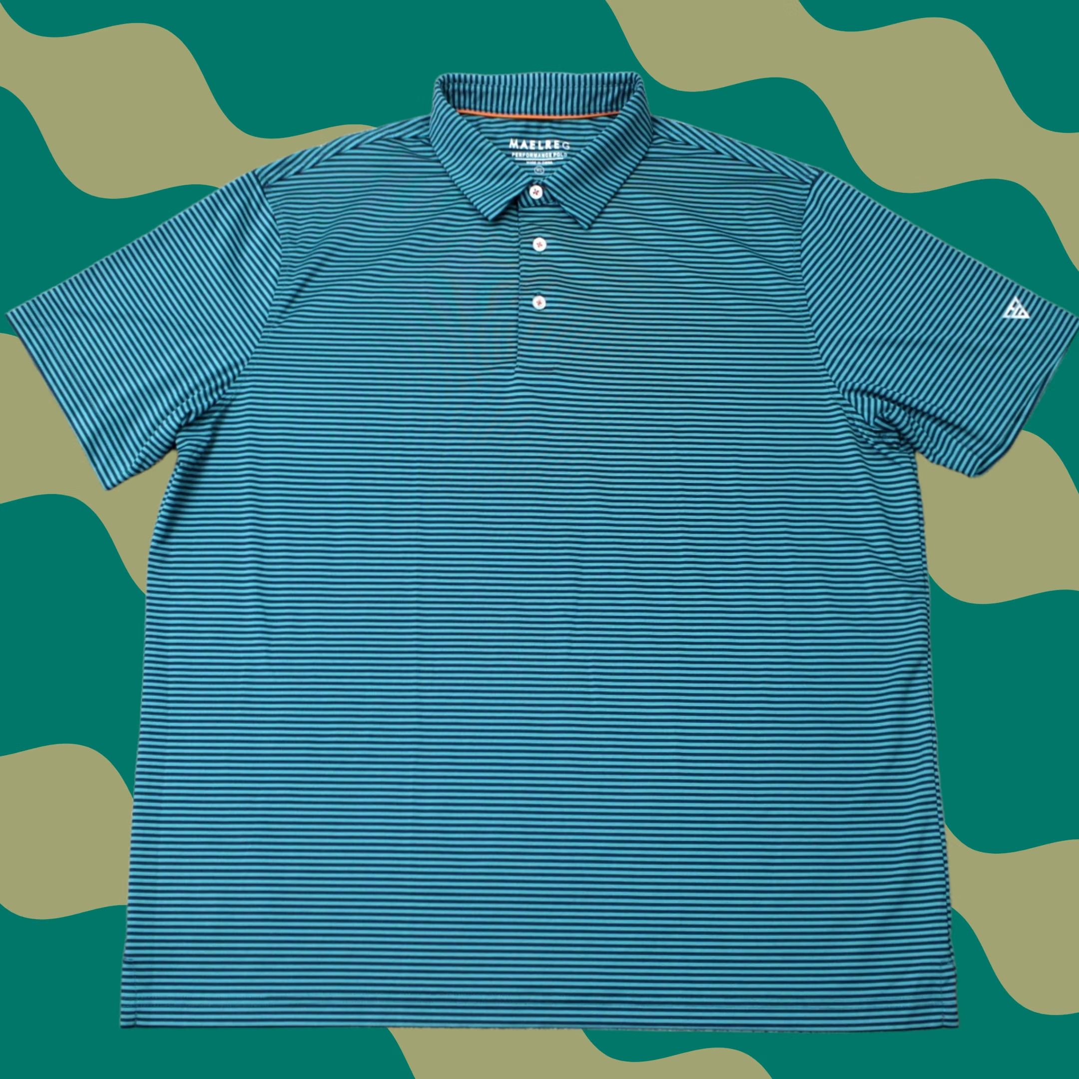 Vintage Maelreg Performance Polo Shirt Mens XL Green/Black Golf Stretch Short Sleeve Size US XL / EU 56 / 4 - 1 Thumbnail