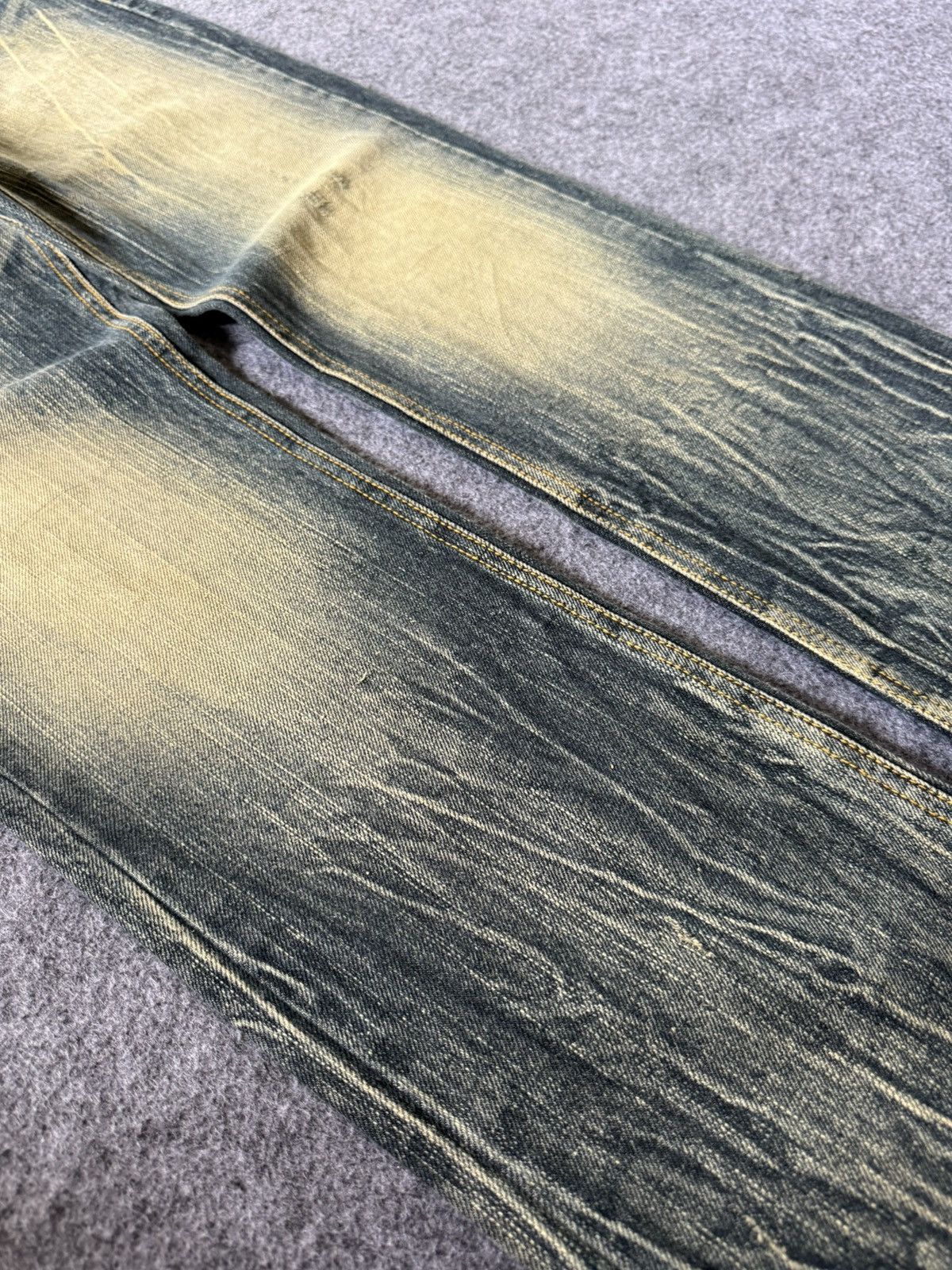 Japanese Brand Clone Devgru Japan Artisal Mud Wash Wrinkle Texture Jeans Size US 30 / EU 46 - 7 Thumbnail