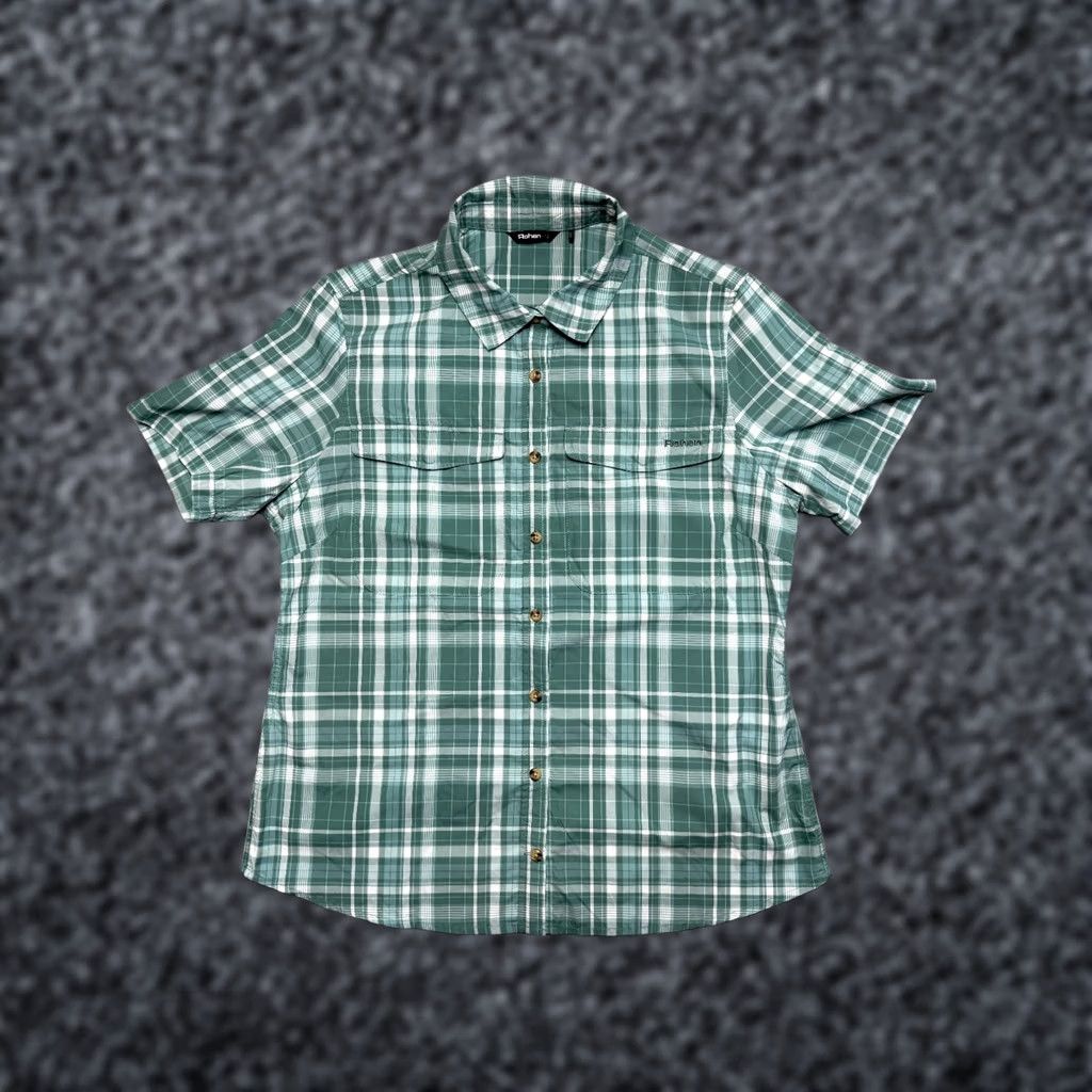 Vintage Rohan Green Button-Up Shirt Womens size 12 Short Sleeve Outdoor Hiking, Collared, Regular Size XL / US 12-14 / IT 48-50 - 1 Thumbnail