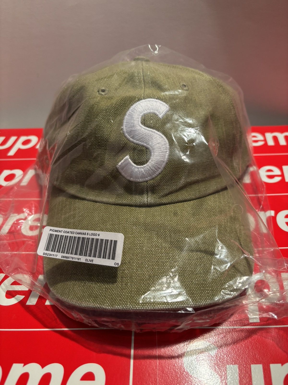 Supreme Pigment Canvas S Logo Olive