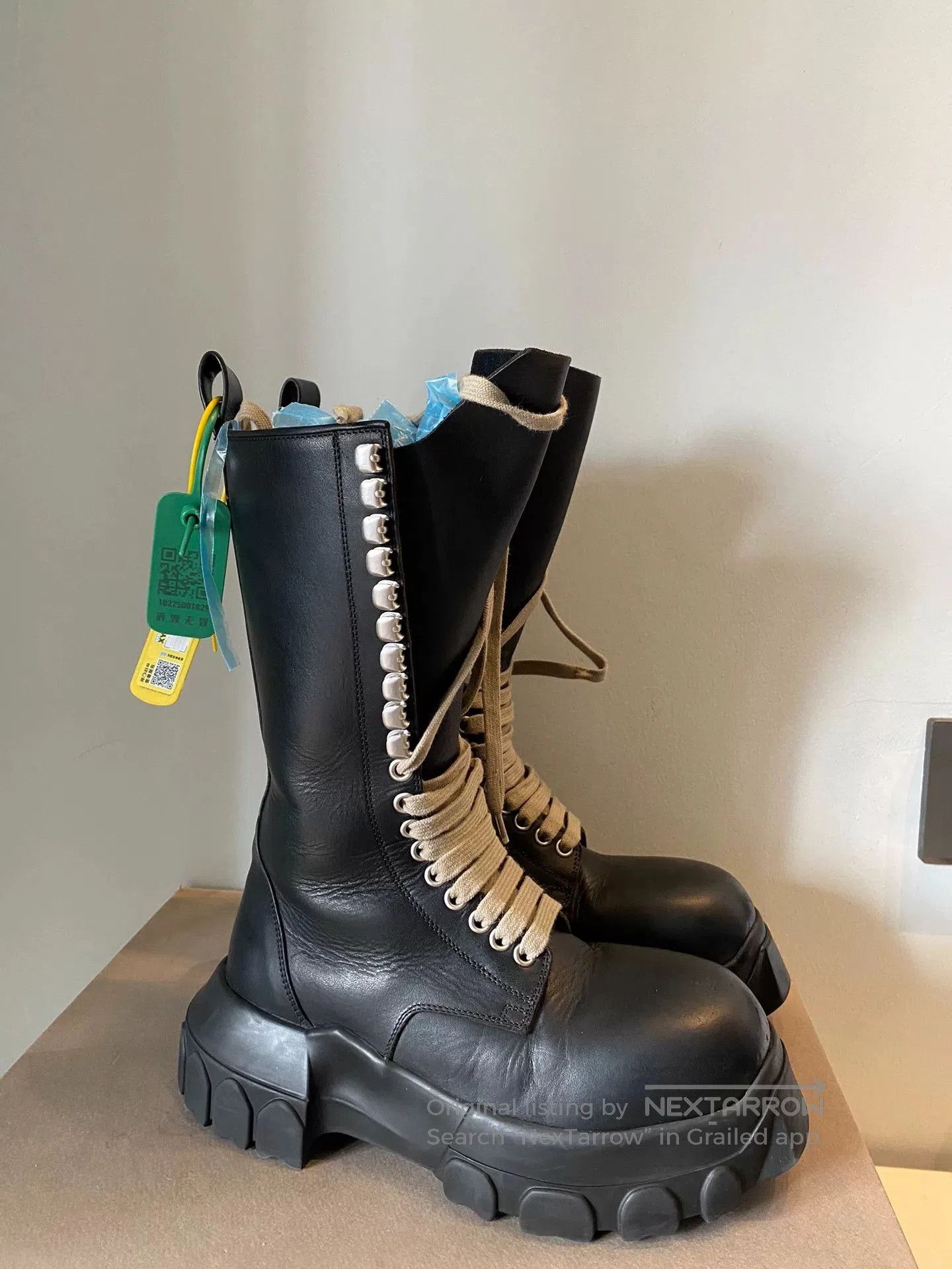 Rick Owens rare black long lace. Size US 5 / IT 35 - 3 Thumbnail