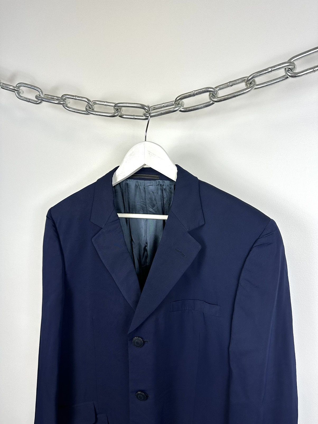 Versace Vintage Versace 3-Button Formal Designer Luxury Wool Blazer Size 40R - 3 Thumbnail