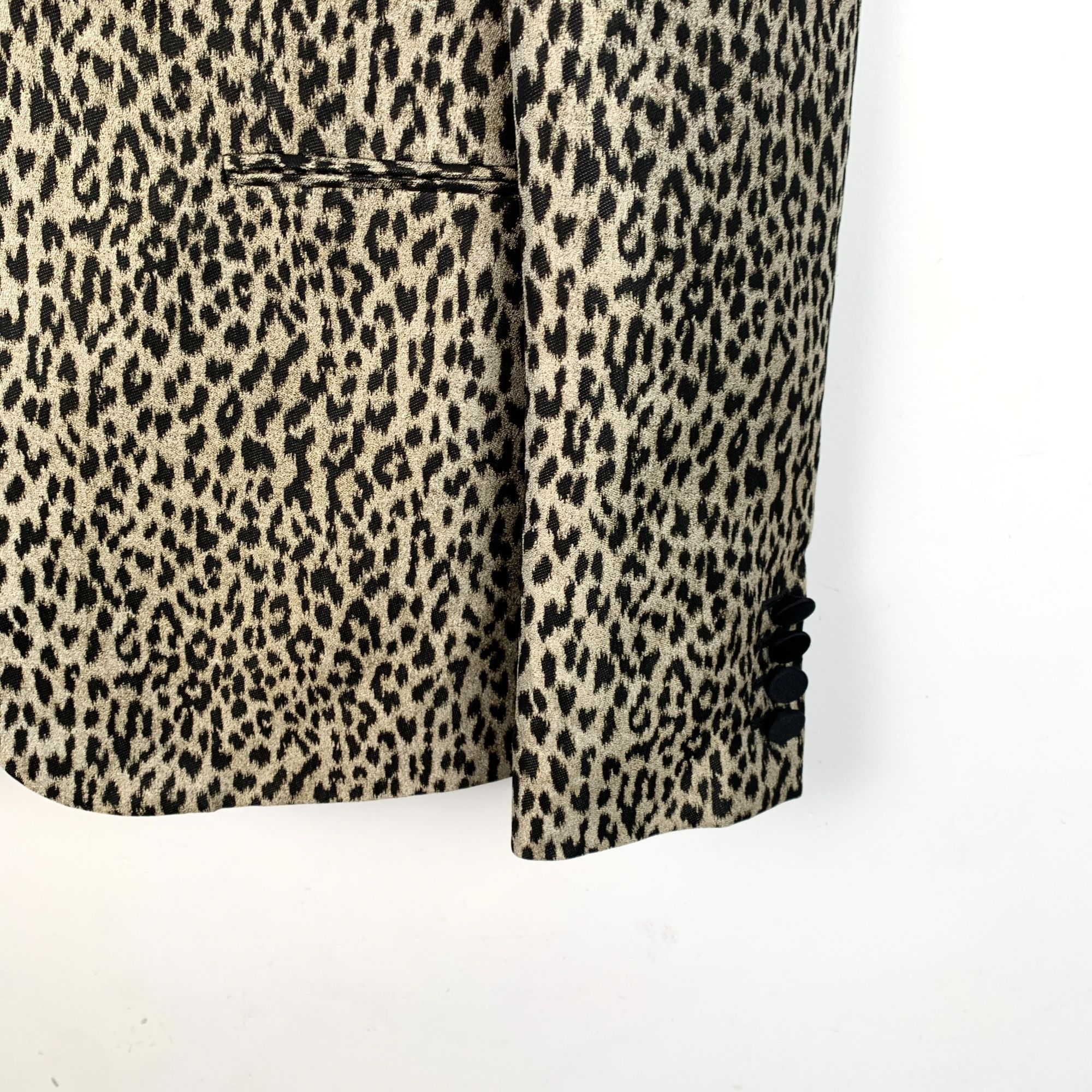 Saint Laurent Paris Saint Laurent Paris Leopard Print Blazer With Black Satin Sh Size US M / EU 48-50 / 2 - 4 Thumbnail