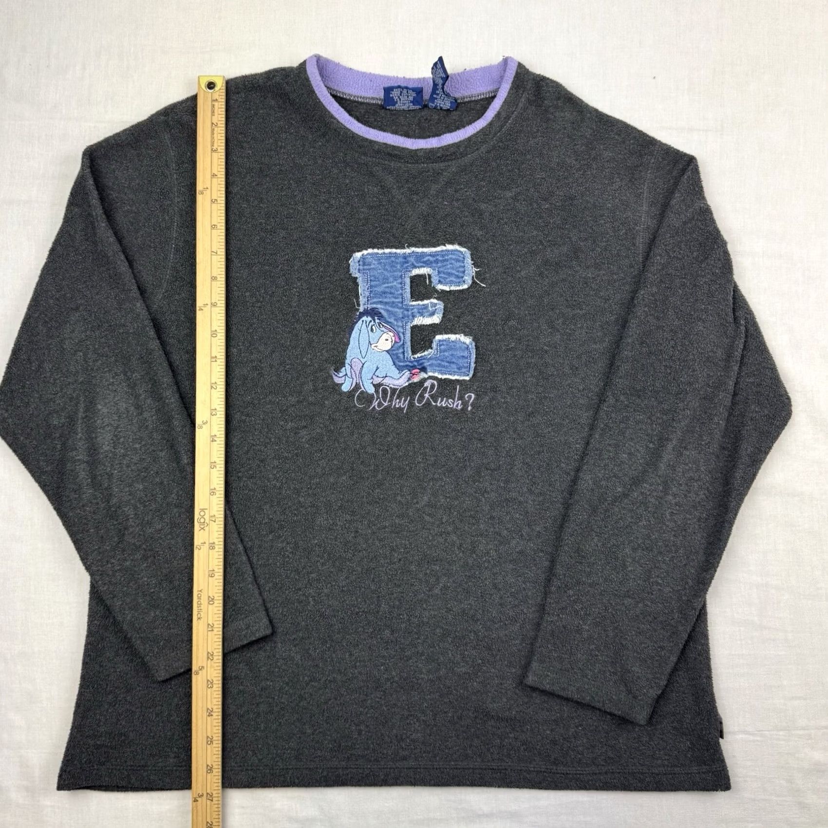Disney VINTAGE Disney Eeyore Fleece Sweatshirt Womens XL Winnie The Pooh Why Rush 90s Y2K Size XL / US 12-14 / IT 48-50 - 7 Thumbnail