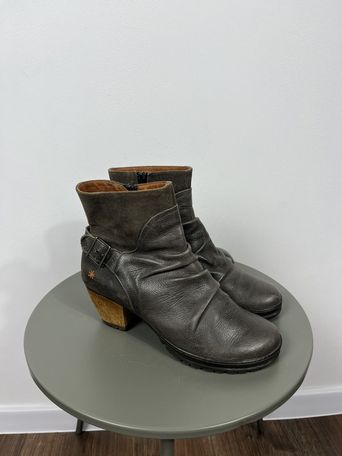 Other Art Leather Ankle Boots Women EU 40 Block Heel Zipper Size US 9 / IT 39 - 1 Thumbnail