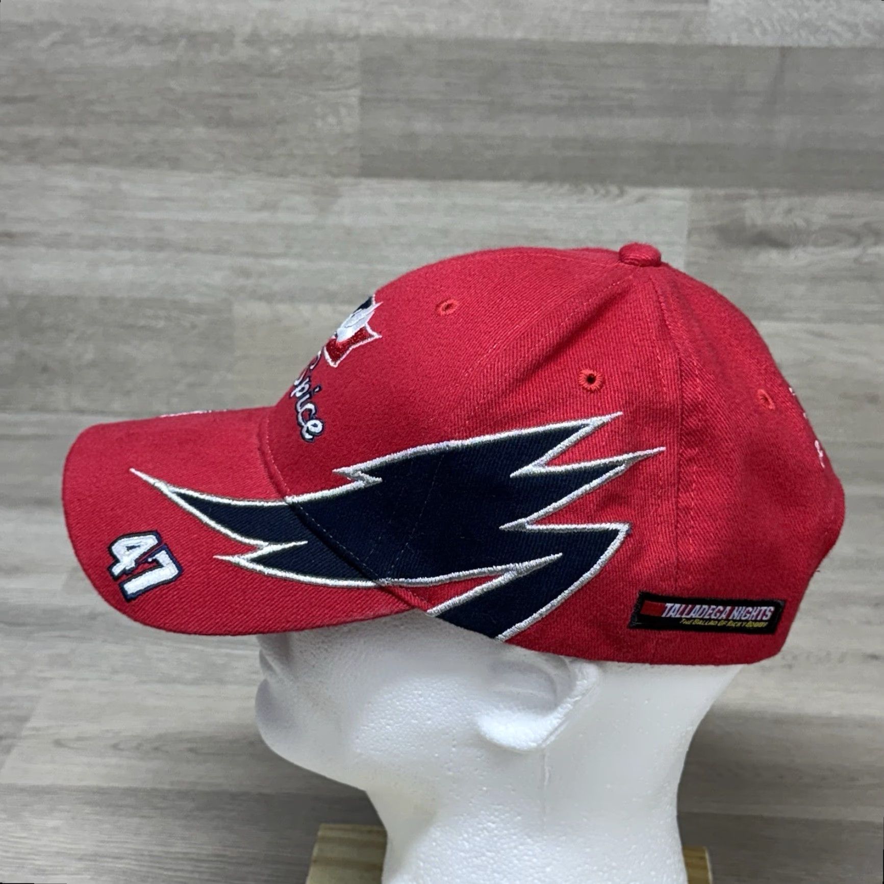 Vintage Old Spice Cap Unisex-Adult Talladega Nights Cal Naughton Jr Baseball Cap Adjustable One-Size Red Size ONE SIZE - 3 Thumbnail