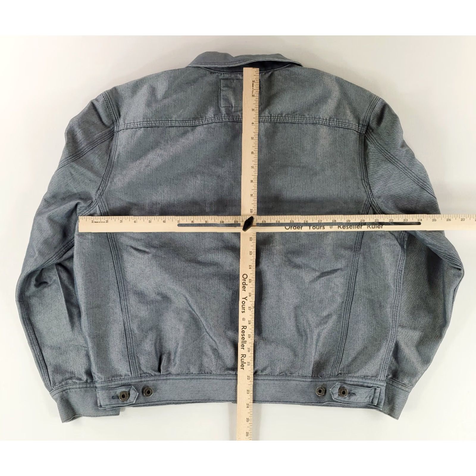 Guess VINTAGE Guess Denim Jean Jacket 90s Blue Gray Mens M Trucker Jacket Size US M / EU 48-50 / 2 - 7 Thumbnail