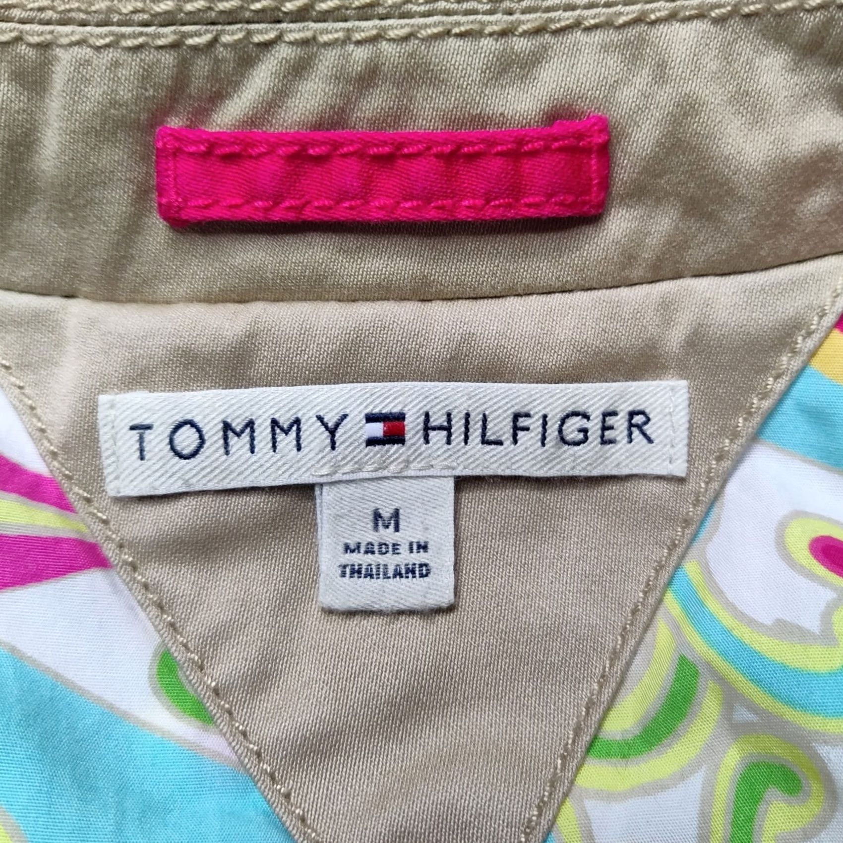 Tommy Hilfiger VINTAGE Tommy Hilfiger Women Medium Khaki Cotton Trench Coat Double Breasted Size M / US 6-8 / IT 42-44 - 3 Thumbnail