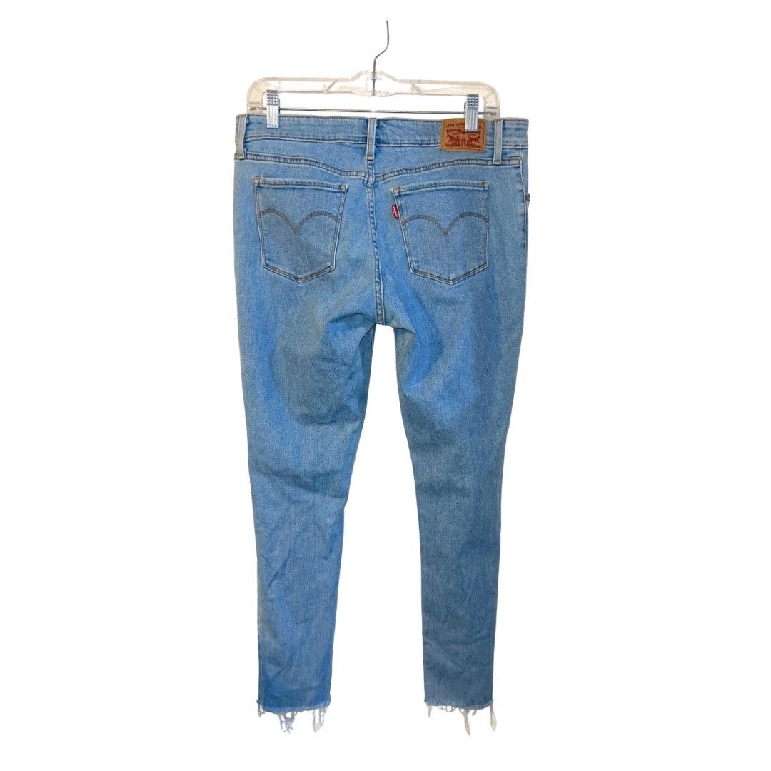 Levi's Levi's 711 Distressed Skinny Jeans 31 Streetwear Medium Wash Size 31" - 2 Thumbnail