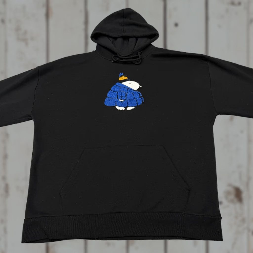 Aeropostale VINTAGE Aeropostale Hoodie Mens Large Black Snoopy Peanuts Puffer Graphic Fleece Size US L / EU 52-54 / 3 - 1 Thumbnail