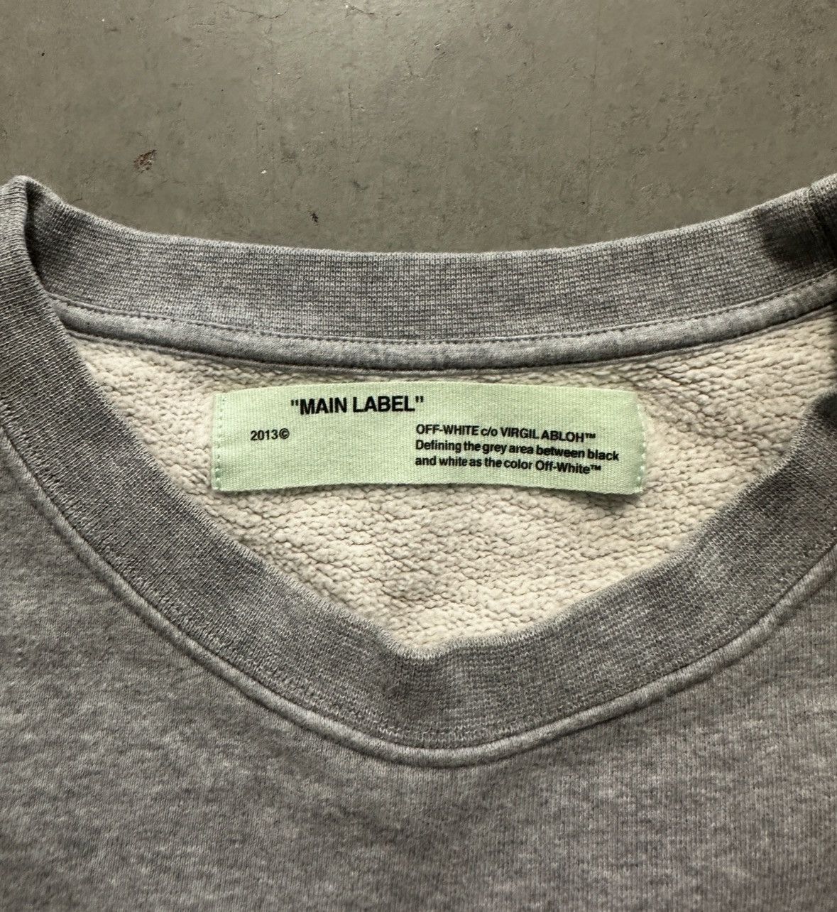 Kith × Off-White Kith x Off White Just Global Gray Crewneck Sweatshirt Size US XXL / EU 58 / 5 - 7 Thumbnail