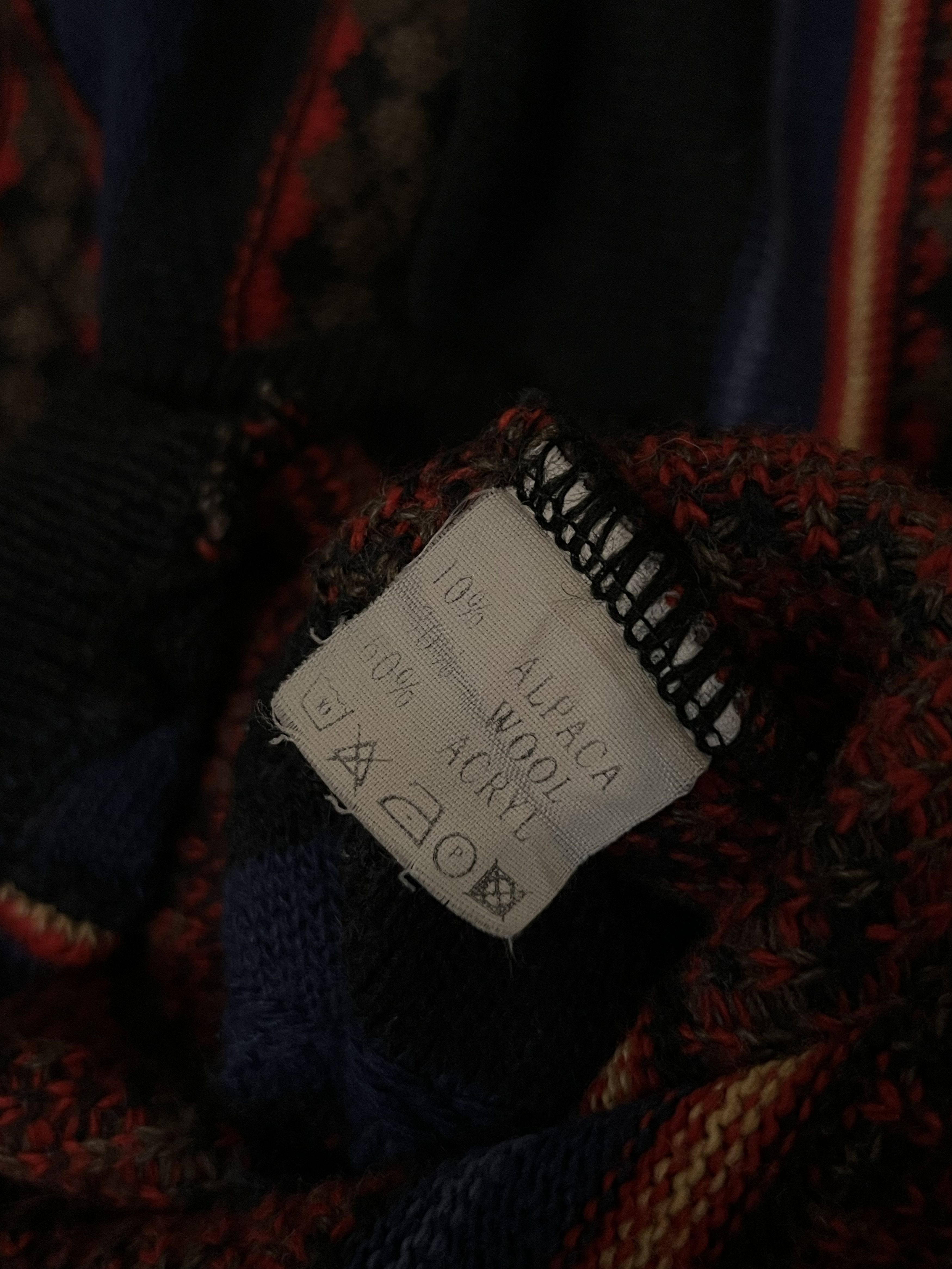Coogi × Vintage Vintage 90s Coloured Cable Coogi Style Knit Wool Alpaca Size US L / EU 52-54 / 3 - 6 Thumbnail