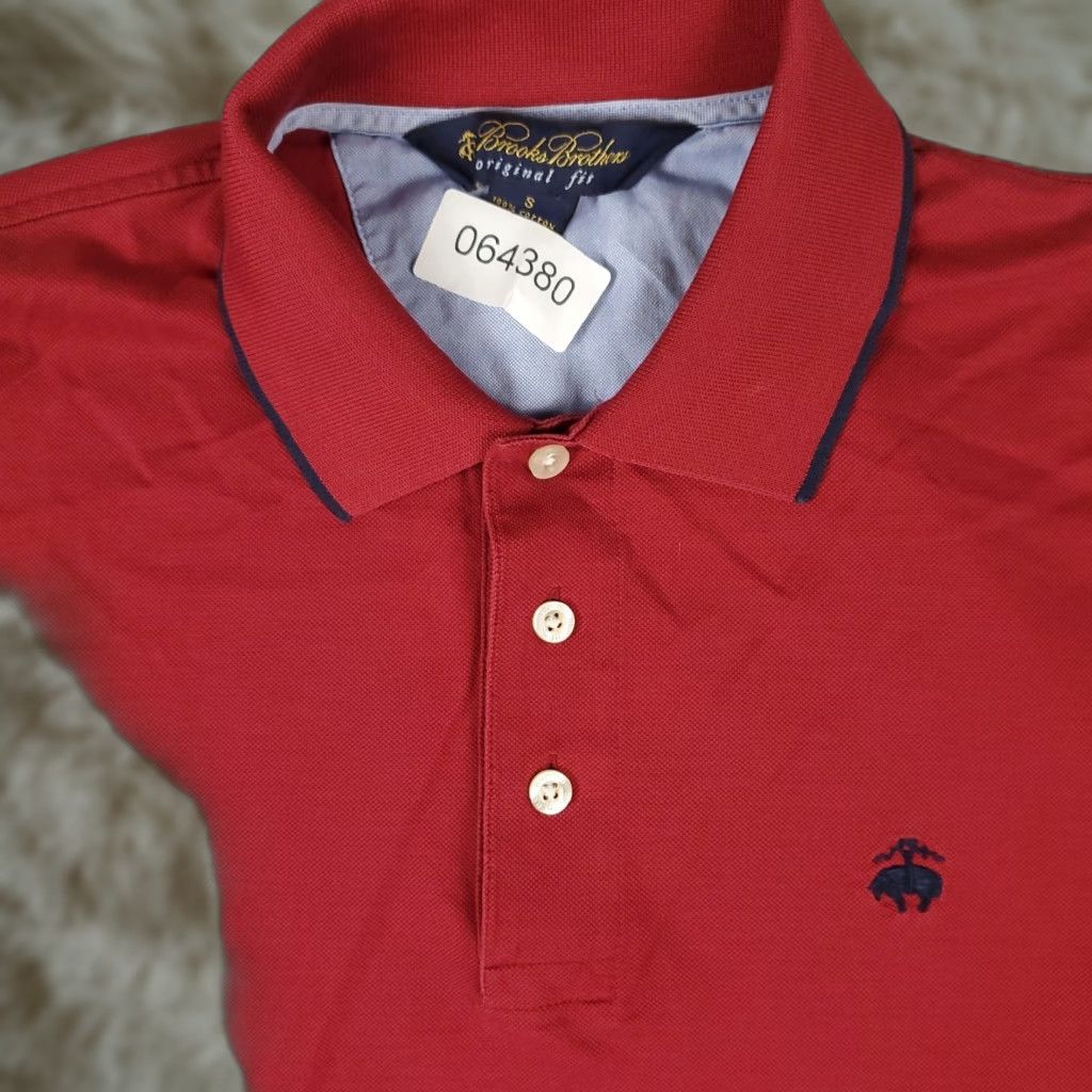 Brooks Brothers Brooks Brothers Polo Shirt Mens Size Small Red Knit Cotton Short Sleeve Polo Casual Classic Preppy Logo Button Mens Small Red US Shipping Size US S / EU 44-46 / 1 - 1 Thumbnail