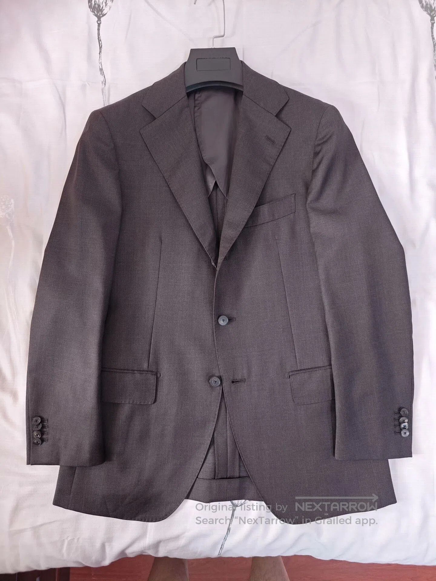 Japanese Brand Italian Wool Semi-Canvas Custom Suit. Size US S / EU 44-46 / 1 - 5 Thumbnail