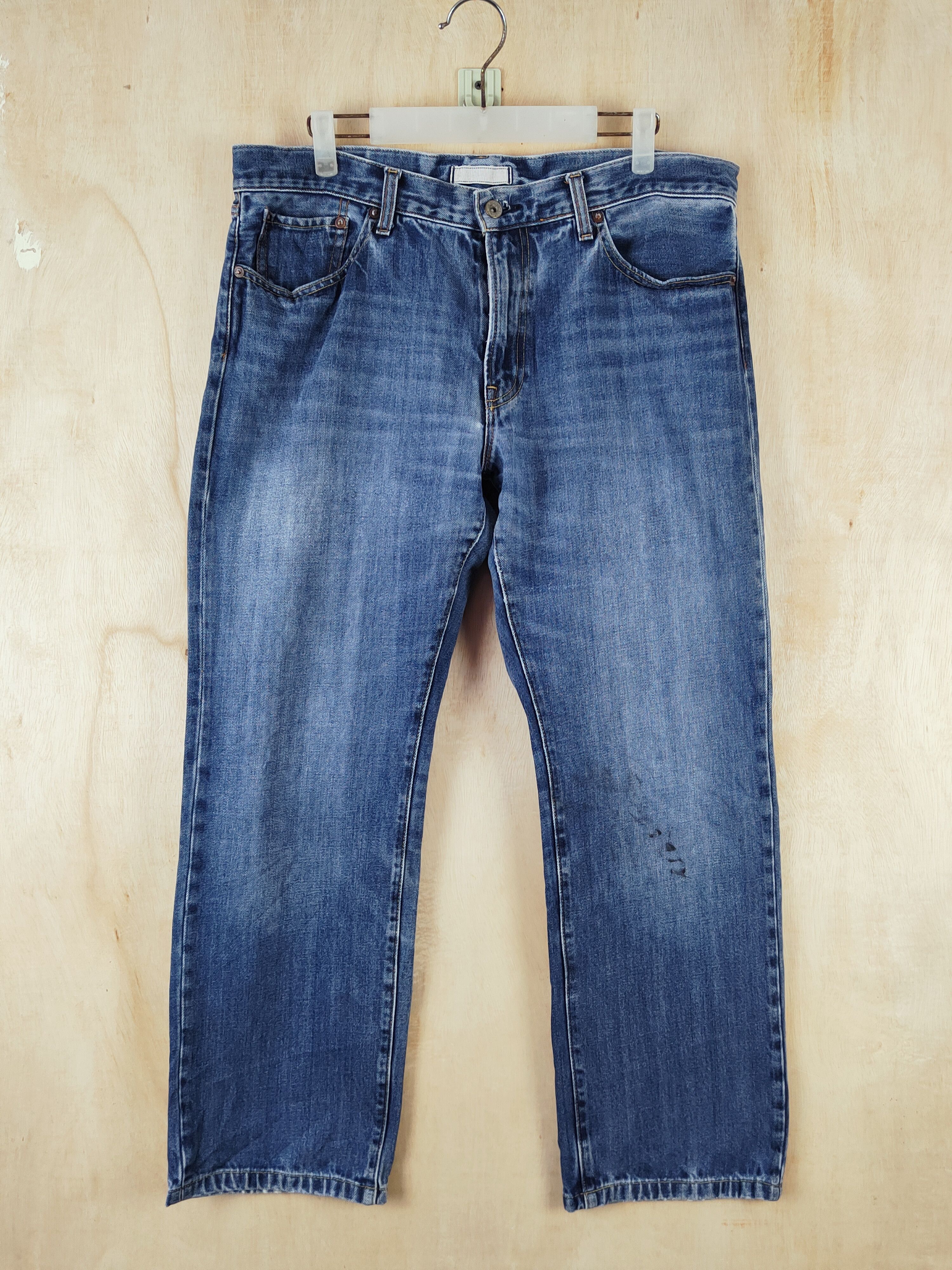Japanese Brand Uniqlo japanese fabric by Kaihara Ripped Jeans #S2646 Size US 36 / EU 52 - 1 Thumbnail