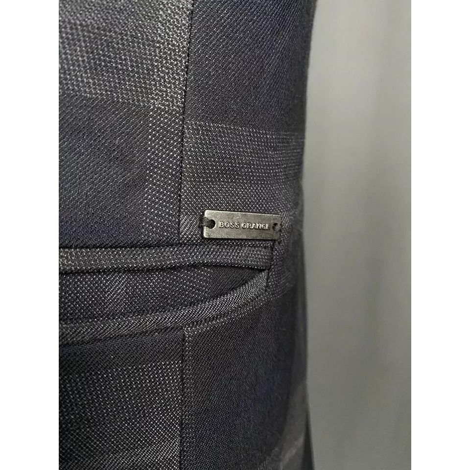 Hugo Boss Hugo Boss Men's Gray Checked Blazer Sportcoat Jacket Size 52 Size 52R - 7 Thumbnail