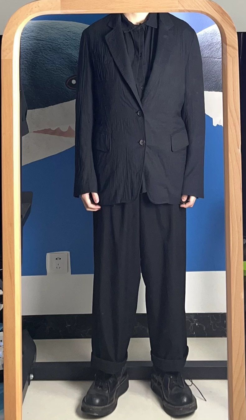 Yohji Yamamoto size 4 Three-dimensional pleated blazer 250