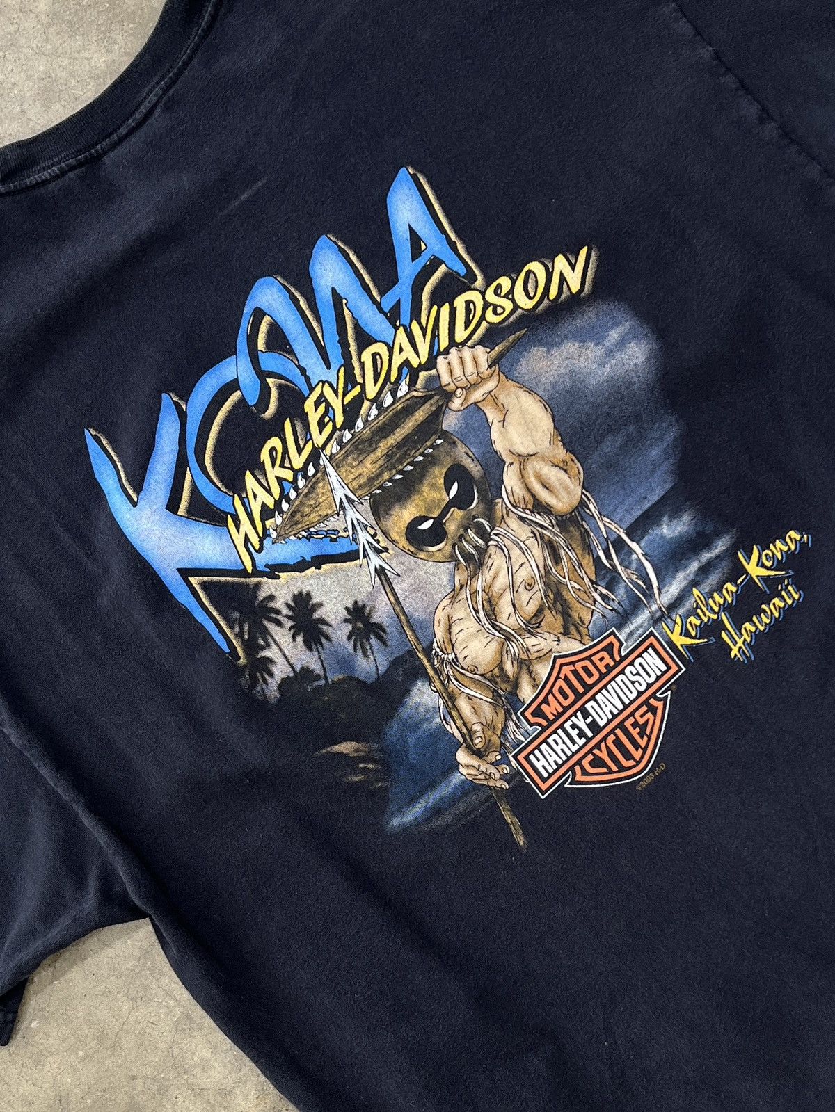 Harley Davidson Vintage 2003 Harley Davidson Kona Hawaii Motorcycle Tee XL Size US XL / EU 56 / 4 - 1 Thumbnail