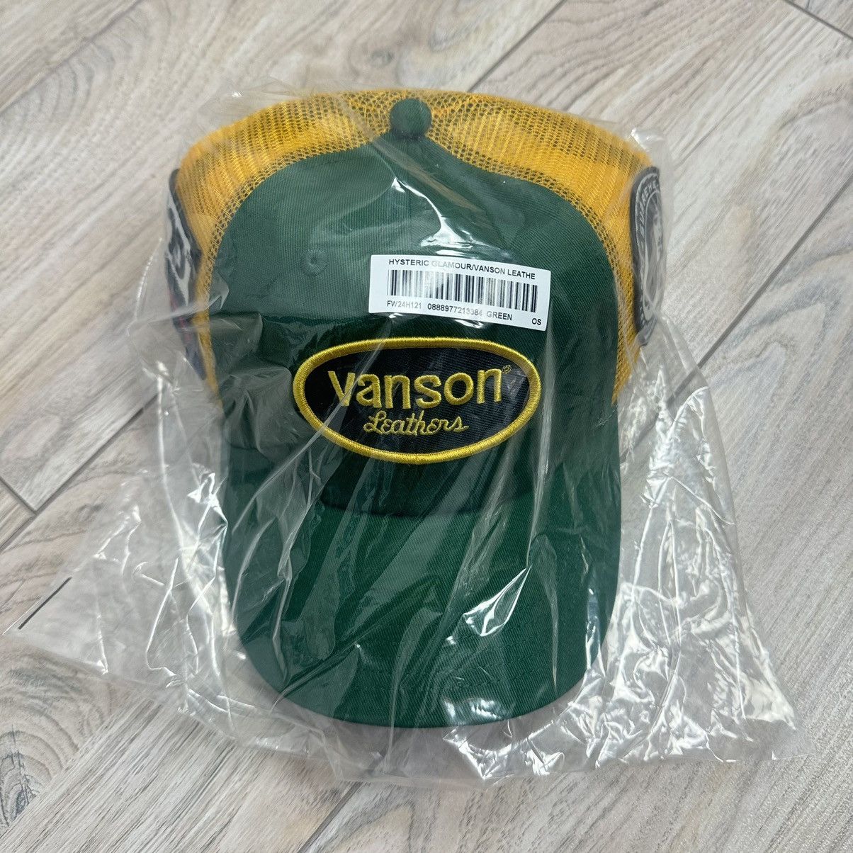 Hysteric Glamour × Supreme × Vanson Leathers Supreme Hysteric Glamour Mesh Back 6-Panel FW24 Green Size ONE SIZE - 4 Thumbnail