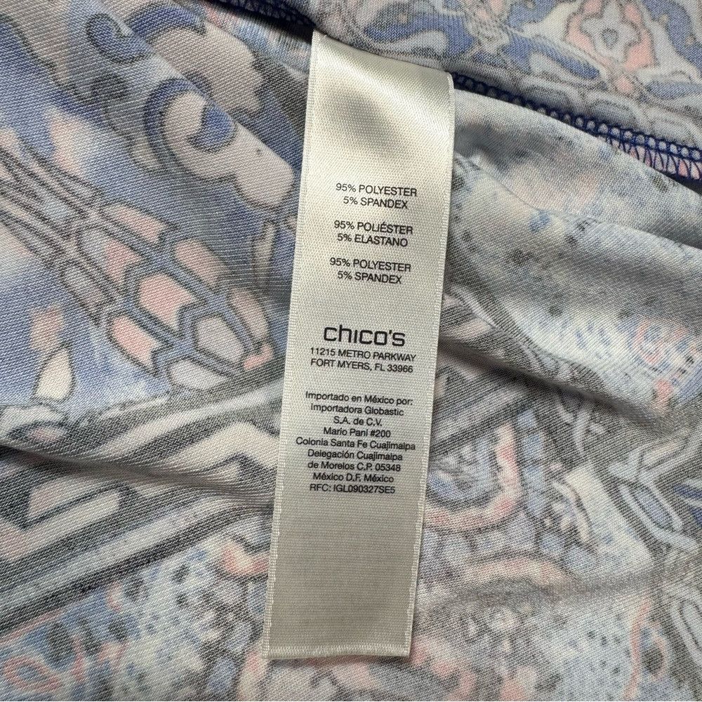 Chicos Easywear By Chico's Dreamweaver Patchwork Loma Tunic Blouse Size L / US 10 / IT 46 - 7 Thumbnail