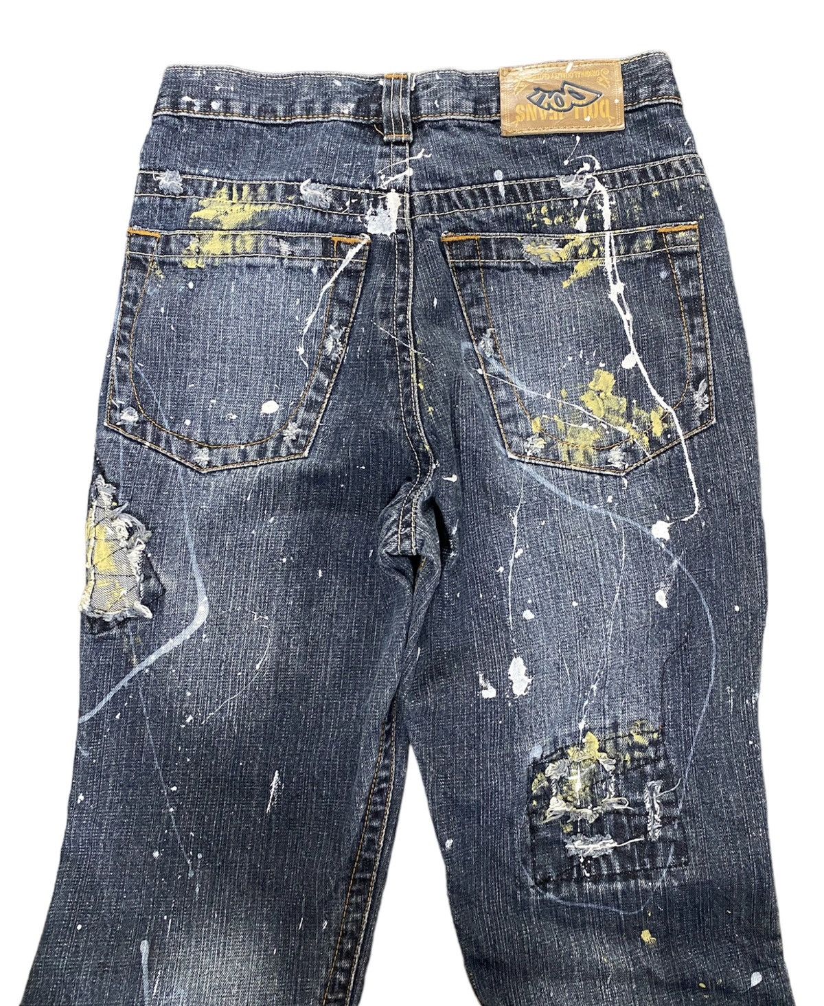 If Six Was Nine × Japanese Brand flared bootcut splater distressed denim pant by doll jeans Size US 28 / EU 44 - 4 Thumbnail