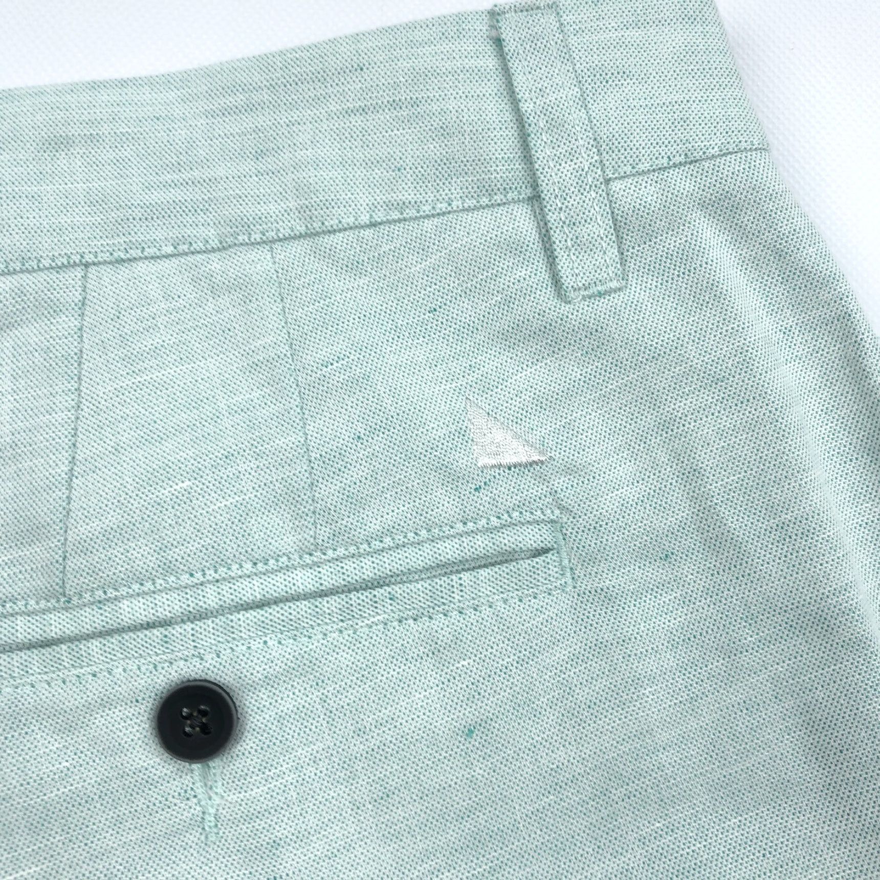 UNTUCKit UNTUCKIT Men's W36 Paumanok Linen Blend Chino Shorts Light Green Flat Front Size US 36 / EU 52 - 5 Thumbnail