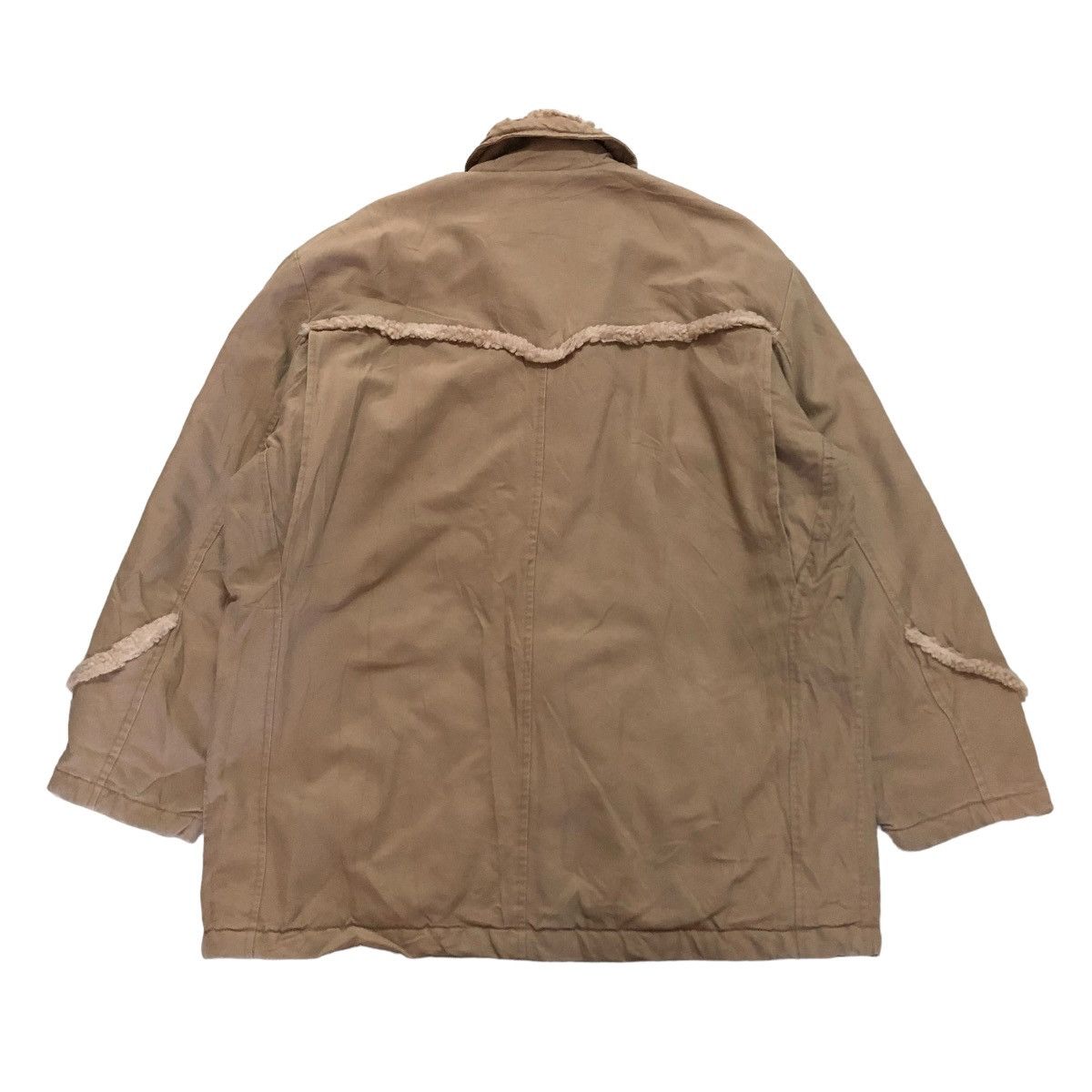 Johnbull 🔥VINTAGE BIKER SHEARLING JACKET DOUBLE COLLAR JOHN BULL Size US M / EU 48-50 / 2 - 2 Thumbnail