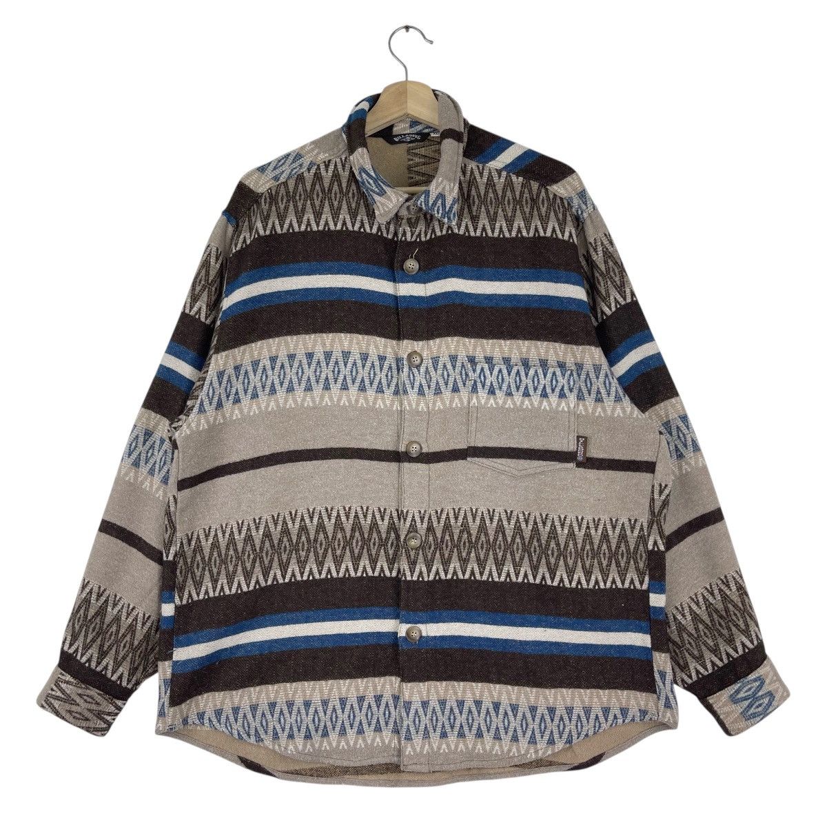Billabong × Vintage 90’s Billabong Native Flannel Size US XL / EU 56 / 4 - 1 Thumbnail
